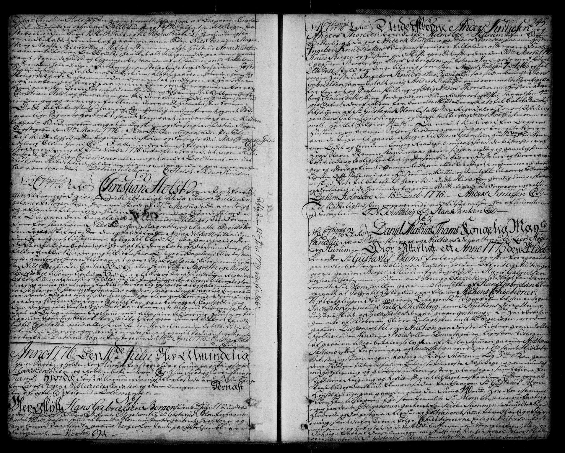 Lier, Røyken og Hurum sorenskriveri, AV/SAKO-A-89/G/Ga/Gaa/L0004a: Mortgage book no. IVa, 1771-1779, p. 245