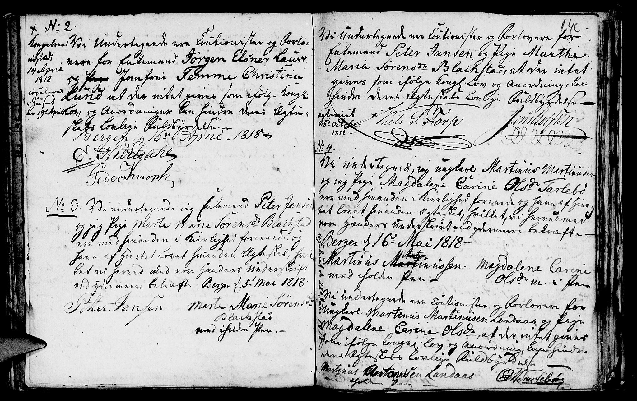 St. Jørgens hospital og Årstad sokneprestembete, AV/SAB-A-99934: Parish register (official) no. A 1, 1743-1823, p. 146