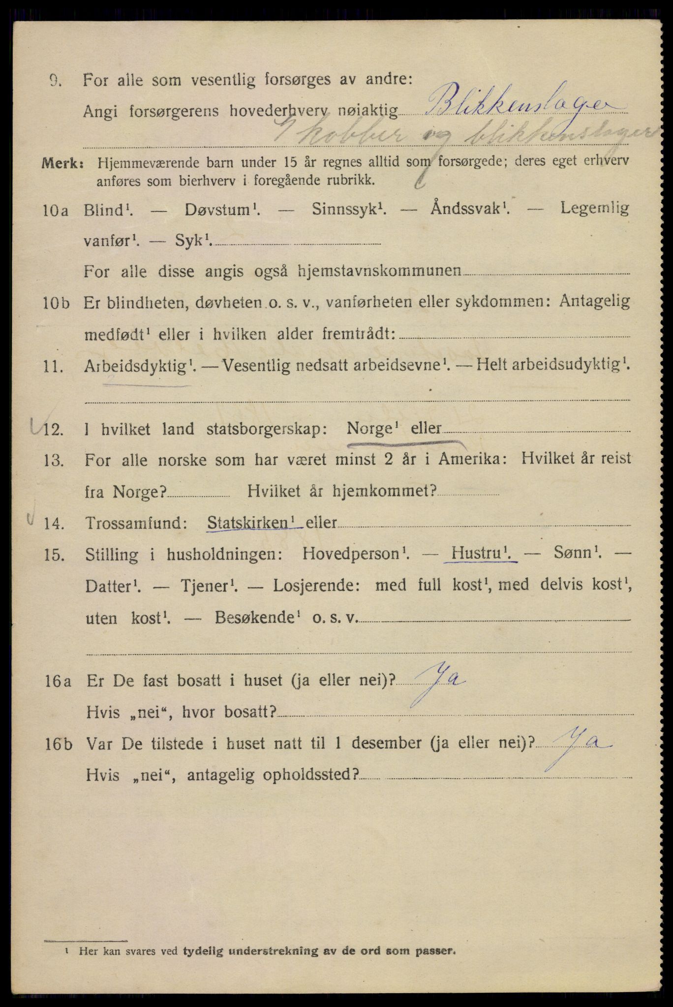 SAO, 1920 census for Kristiania, 1920, p. 487200