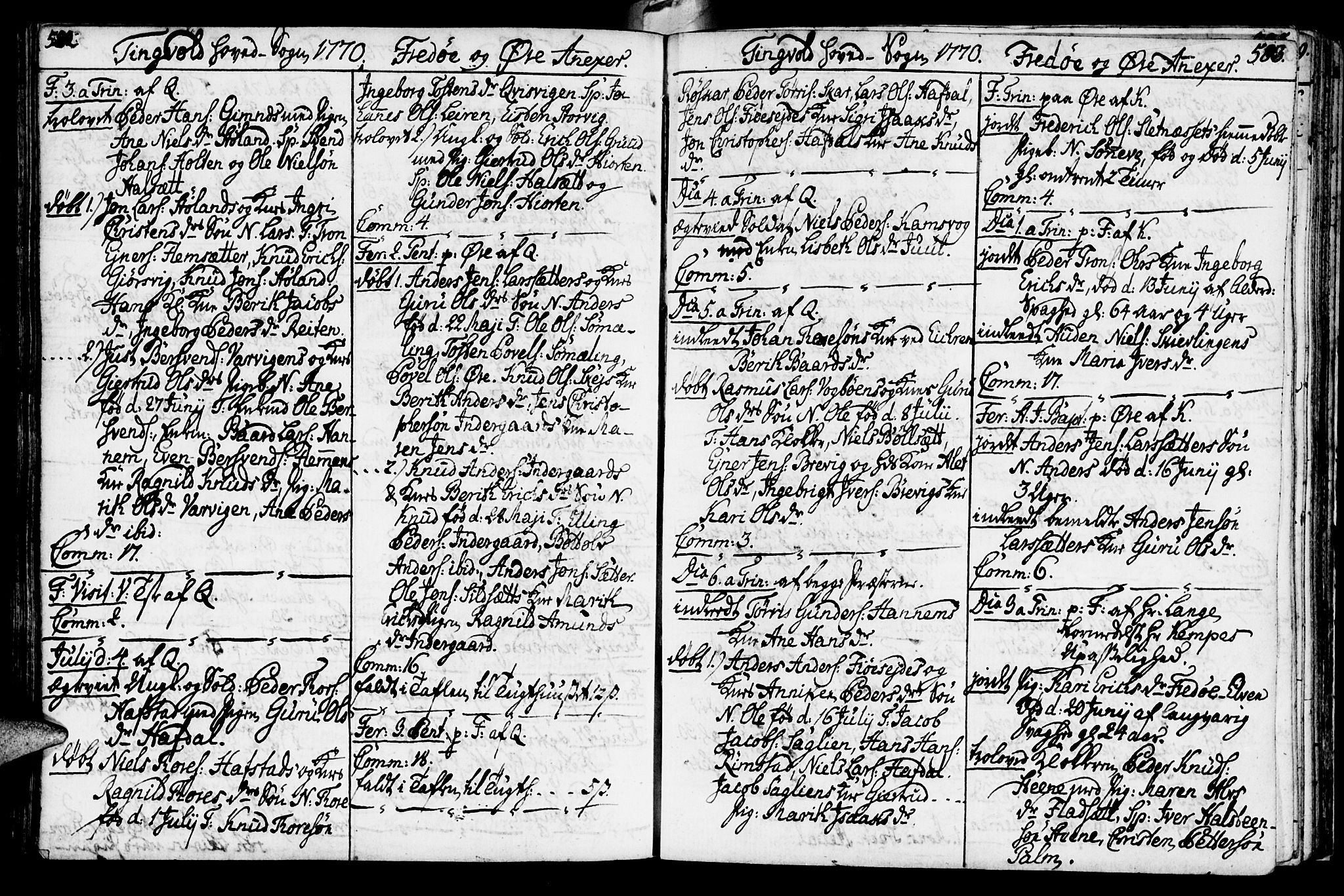 Ministerialprotokoller, klokkerbøker og fødselsregistre - Møre og Romsdal, SAT/A-1454/586/L0979: Parish register (official) no. 586A05, 1751-1776, p. 582-583