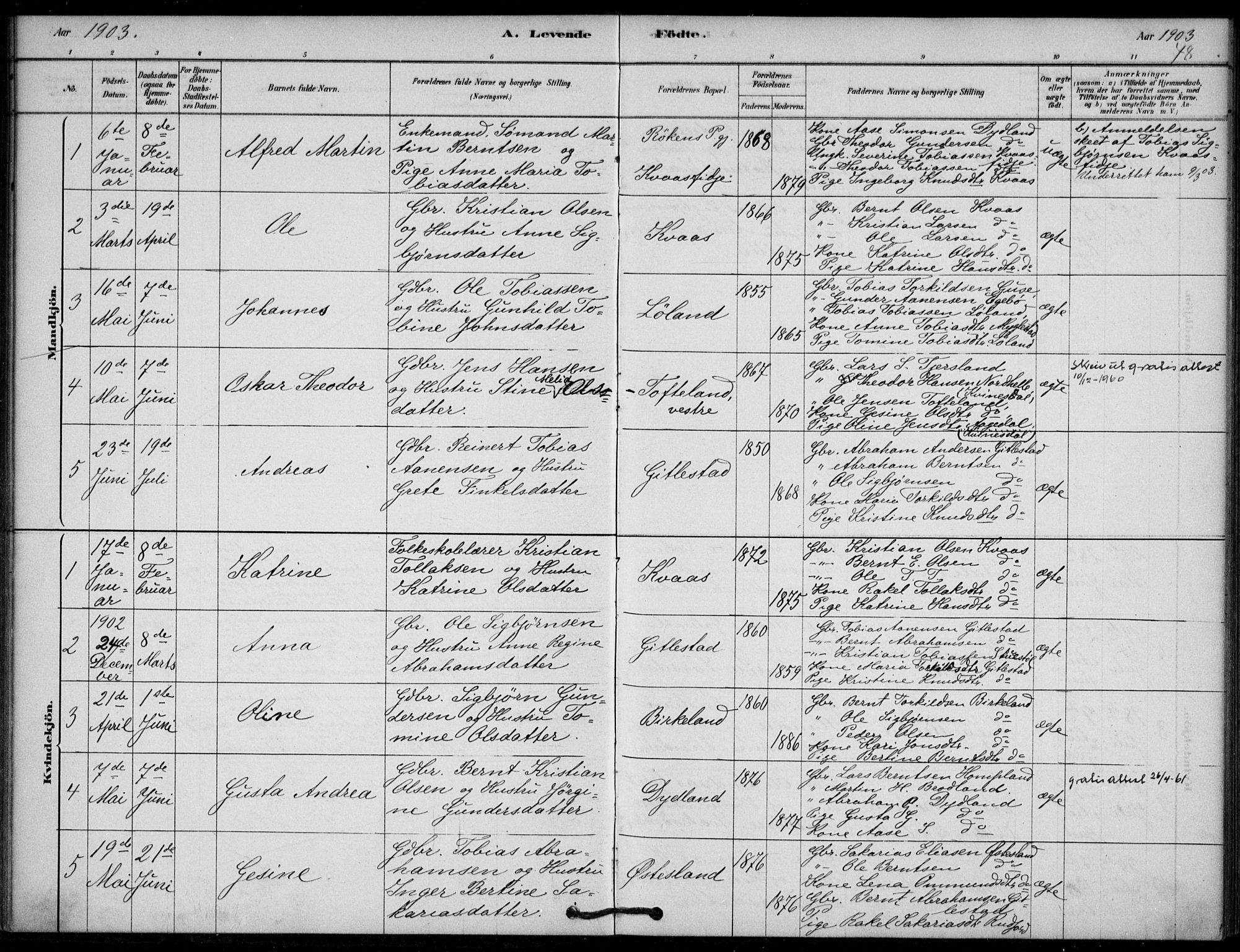 Lyngdal sokneprestkontor, AV/SAK-1111-0029/F/Fa/Fab/L0003: Parish register (official) no. A 3, 1878-1903, p. 48