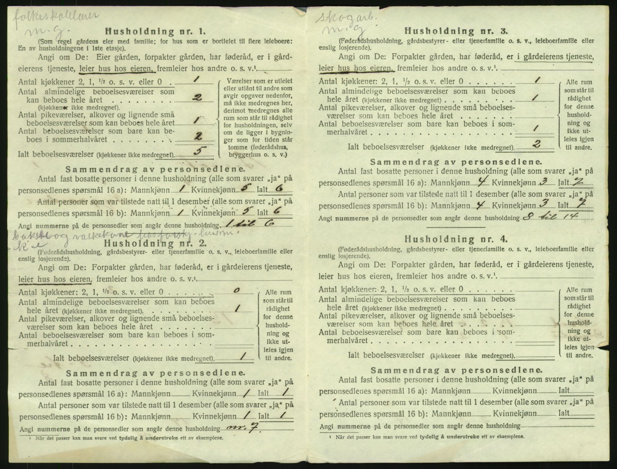 SAH, 1920 census for Åmot, 1920, p. 58