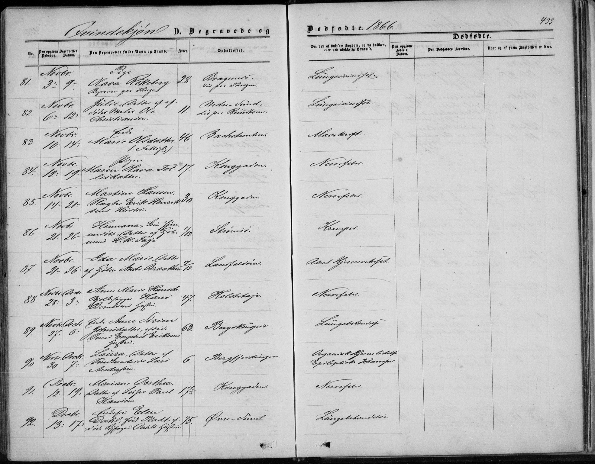 Bragernes kirkebøker, AV/SAKO-A-6/F/Fb/L0003: Parish register (official) no. II 3, 1860-1868, p. 433