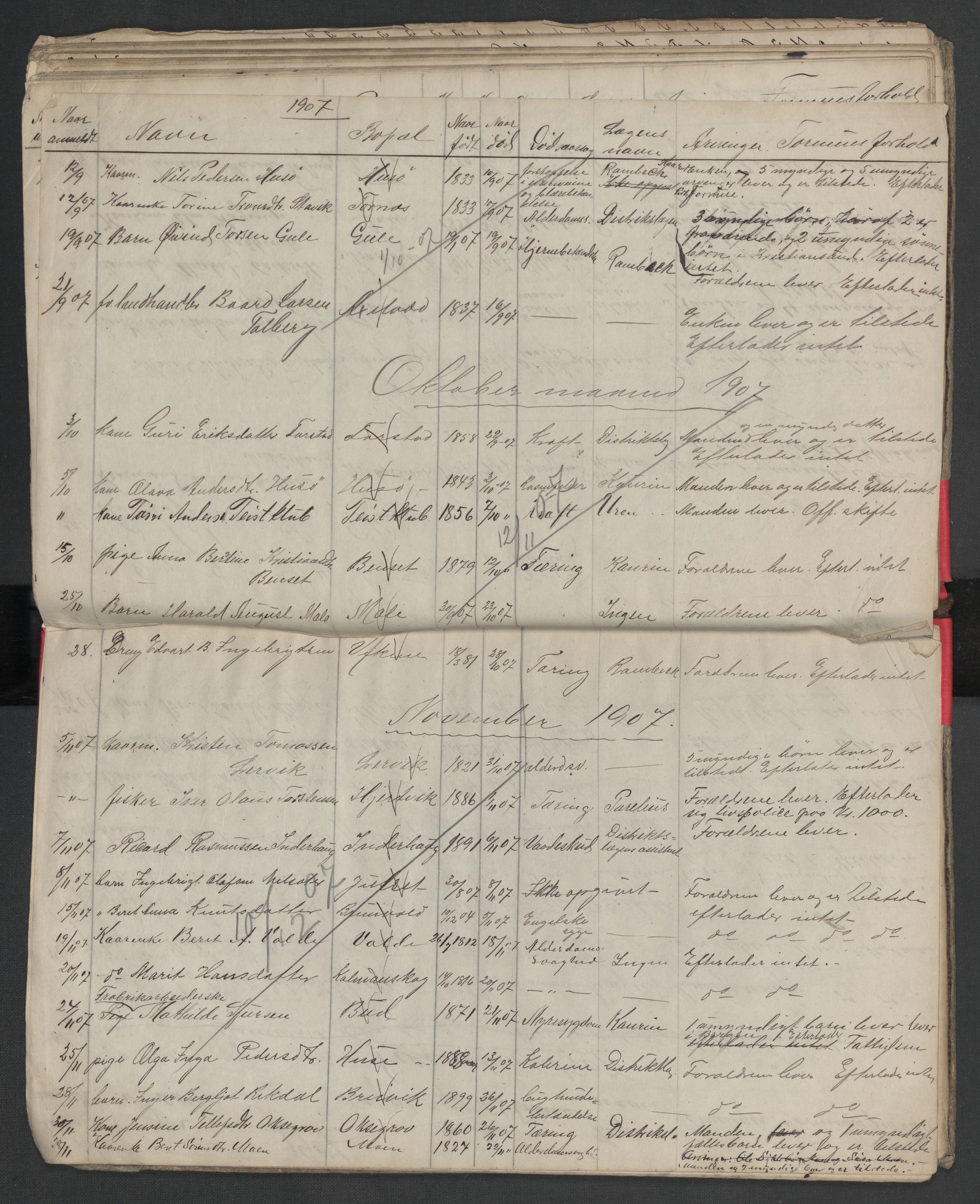 Fræna lensmannskontor, AV/SAT-A-1095/1/02/L0063: Dødsfortegnelser, 1856-1909