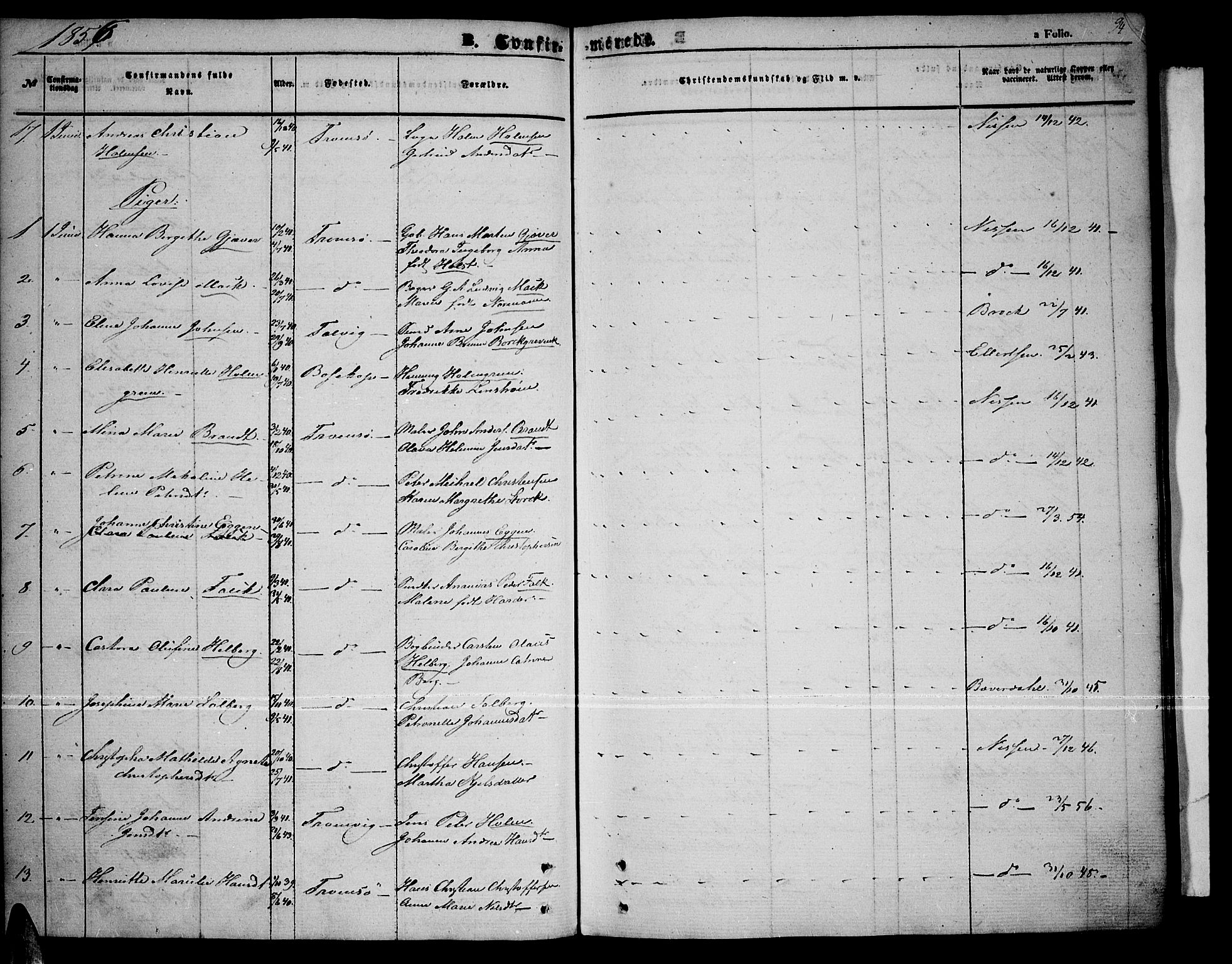 Tromsø sokneprestkontor/stiftsprosti/domprosti, AV/SATØ-S-1343/G/Gb/L0006klokker: Parish register (copy) no. 6, 1857-1866, p. 94