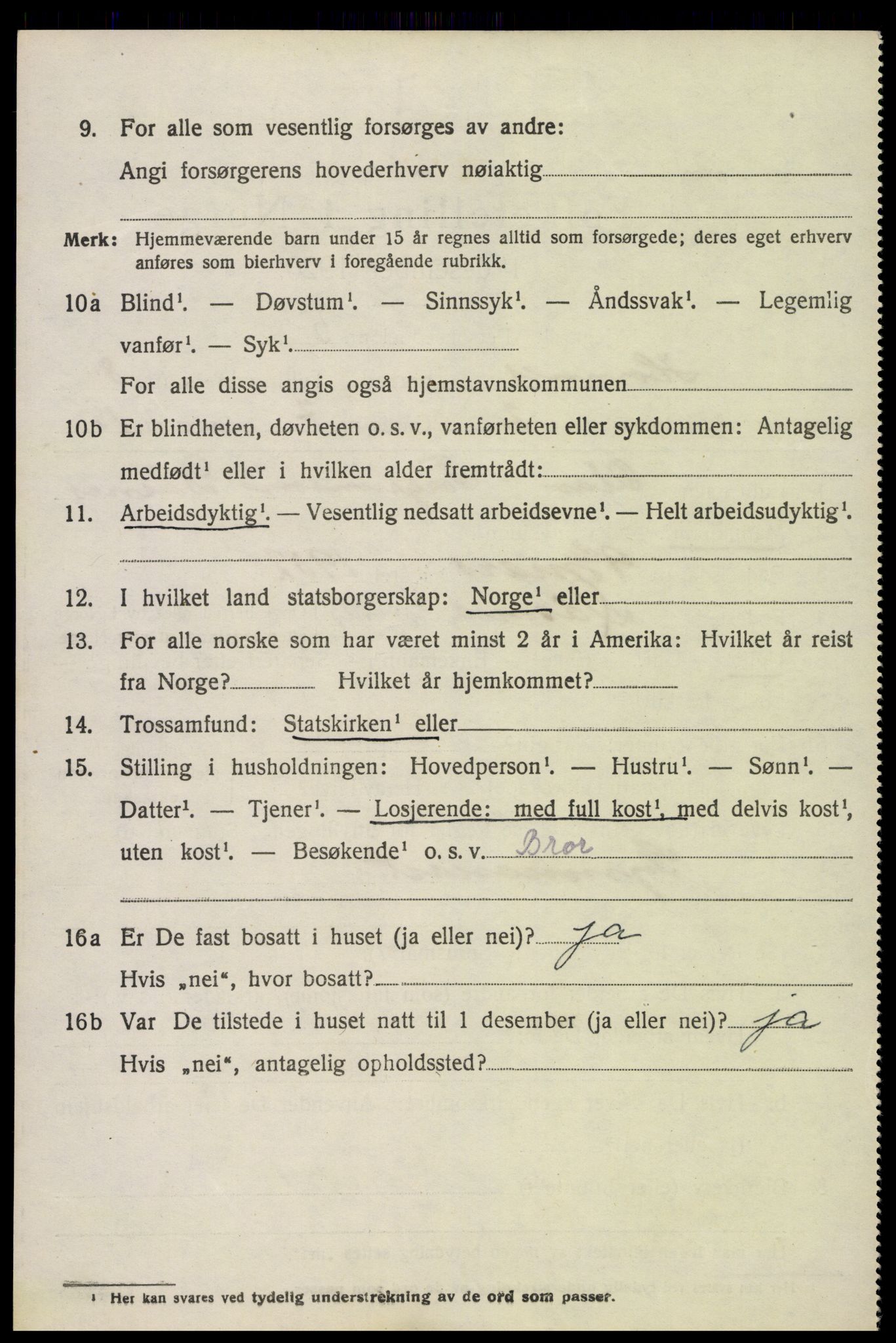 SAK, 1920 census for Hornnes, 1920, p. 1796