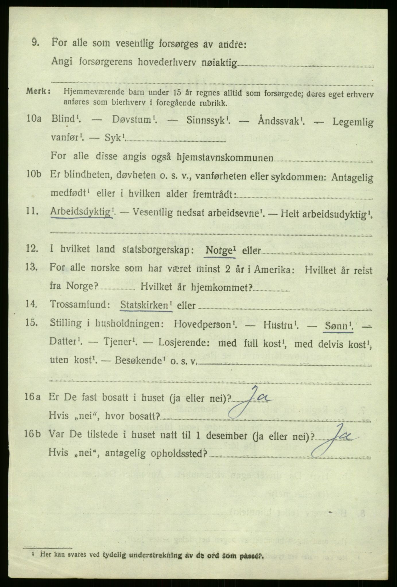 SAB, 1920 census for Luster, 1920, p. 3219