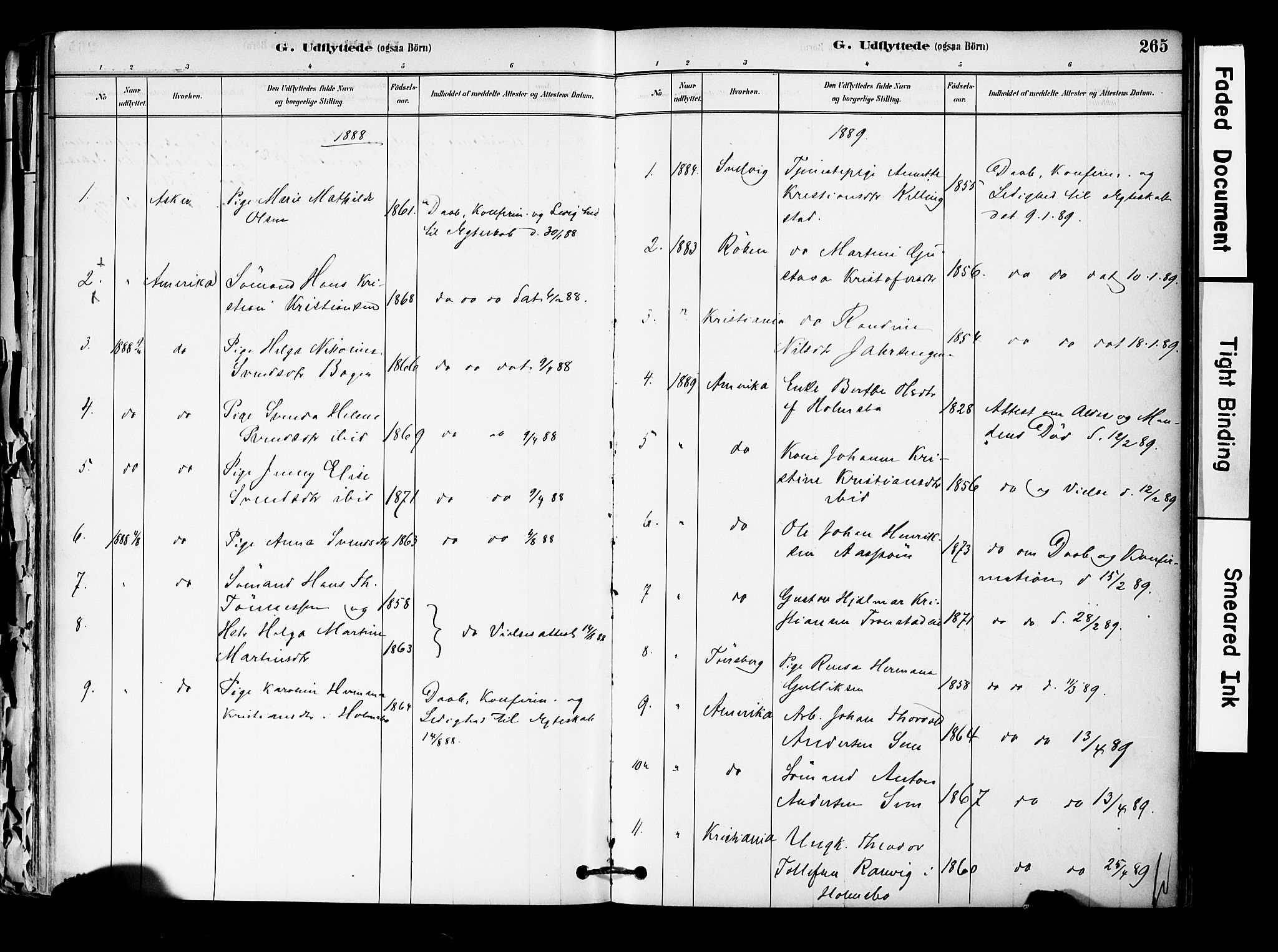 Hurum kirkebøker, SAKO/A-229/F/Fa/L0014: Parish register (official) no. 14, 1882-1895, p. 265