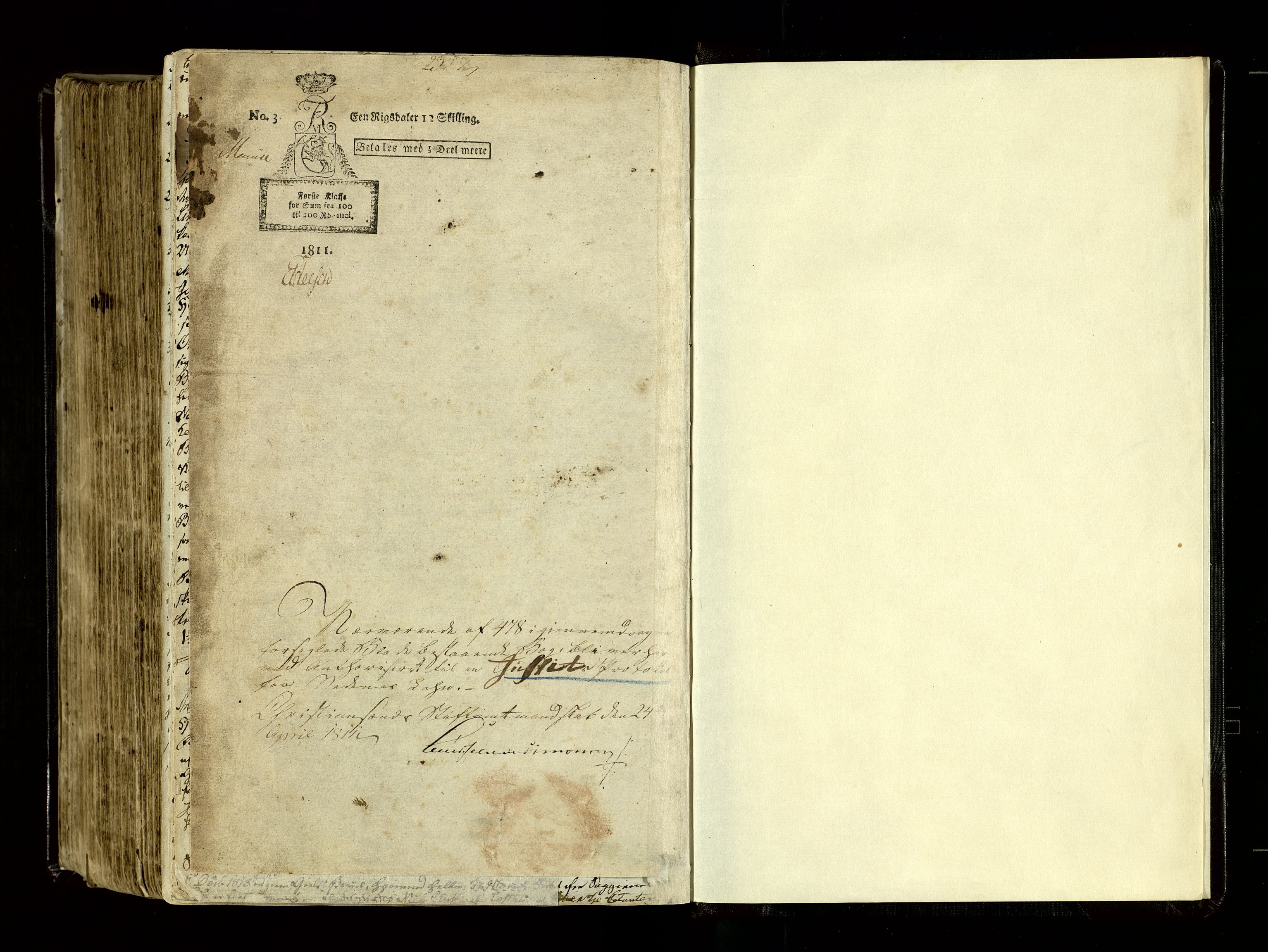 Nedenes sorenskriveri før 1824, SAK/1221-0007/F/Fb/L0006: Ekstrarettsprotokoll med register nr 6, 1811-1819