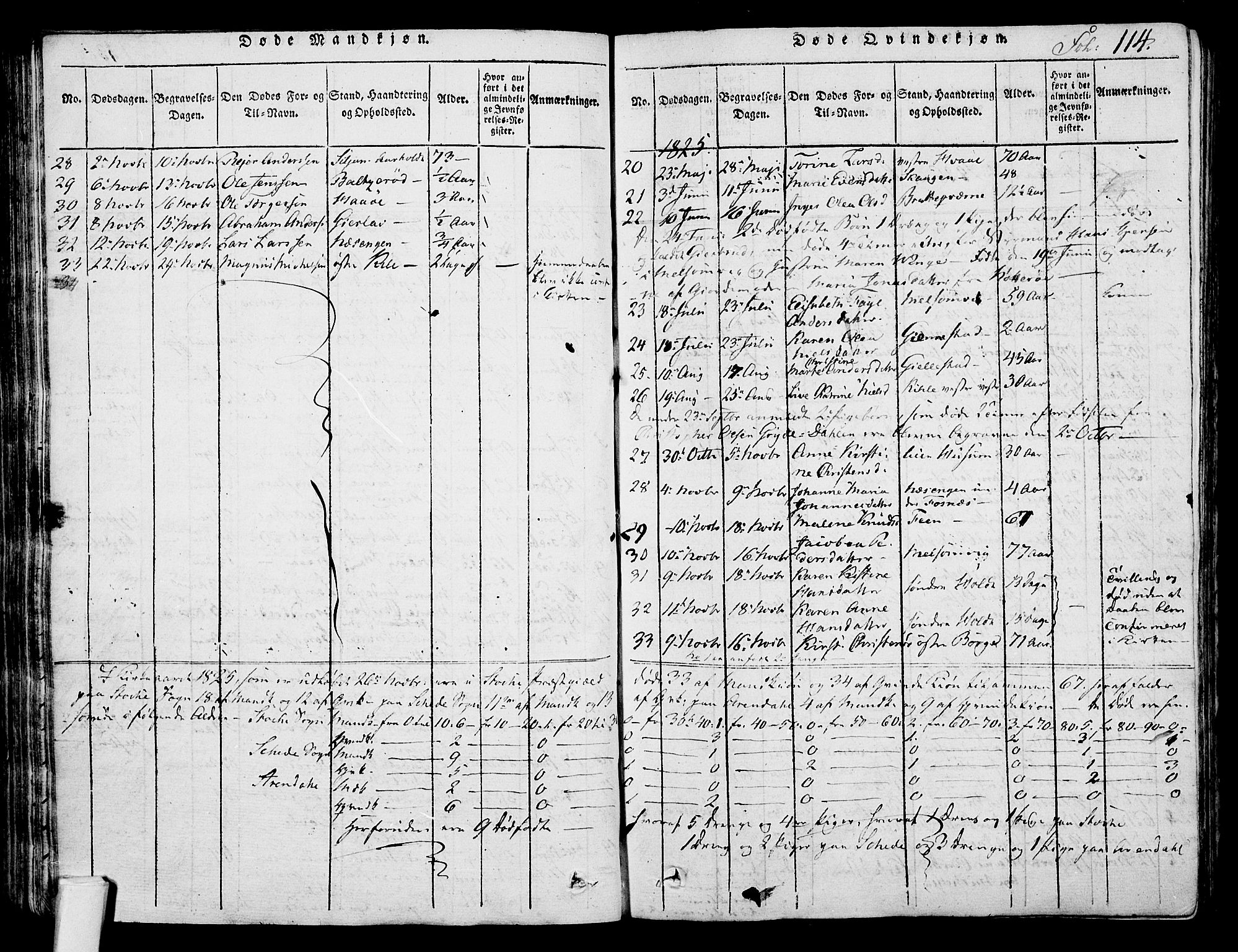 Stokke kirkebøker, AV/SAKO-A-320/F/Fa/L0005: Parish register (official) no. I 5, 1815-1826, p. 114