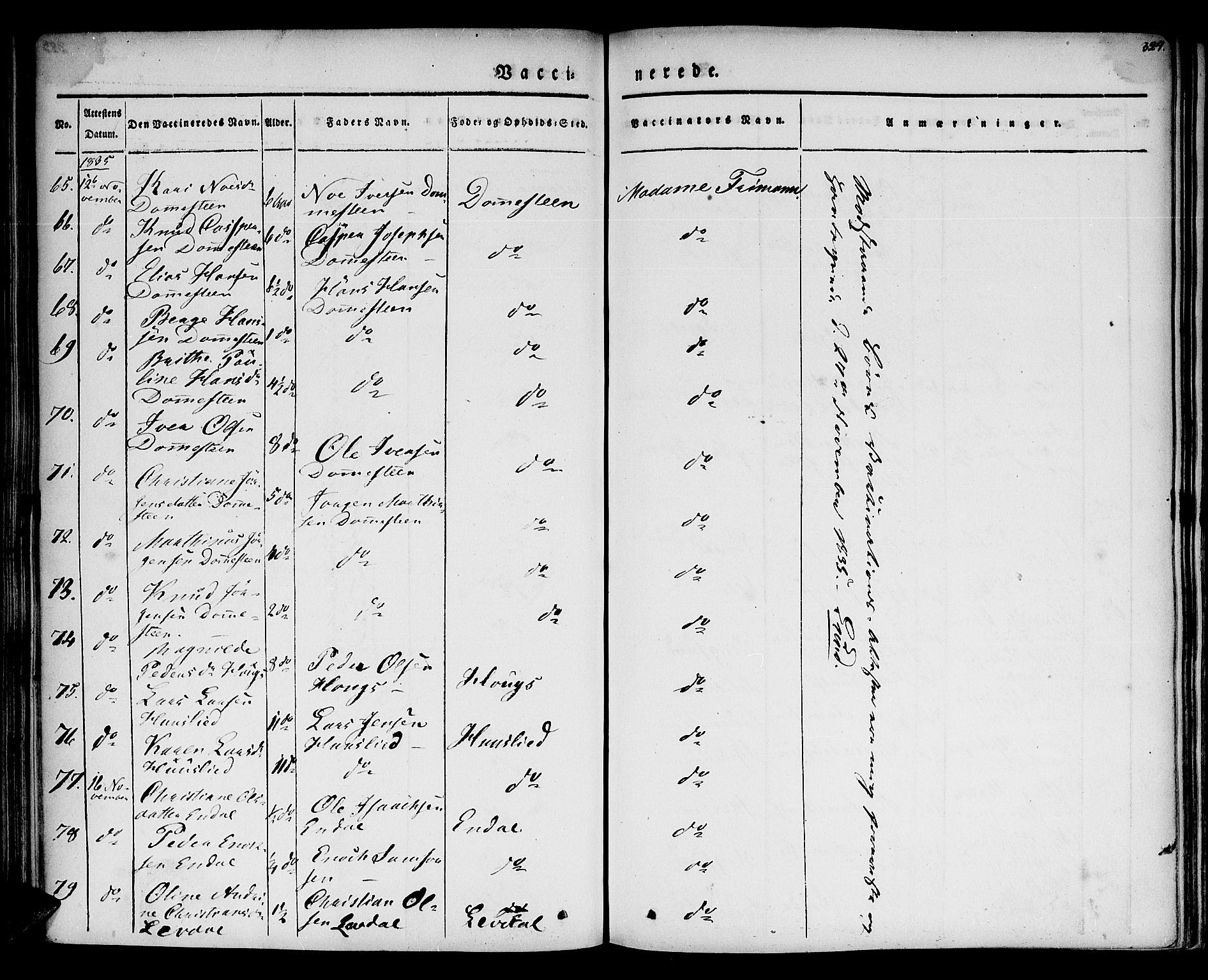 Davik sokneprestembete, AV/SAB-A-79701/H/Haa/Haaa/L0004: Parish register (official) no. A 4, 1830-1849, p. 324