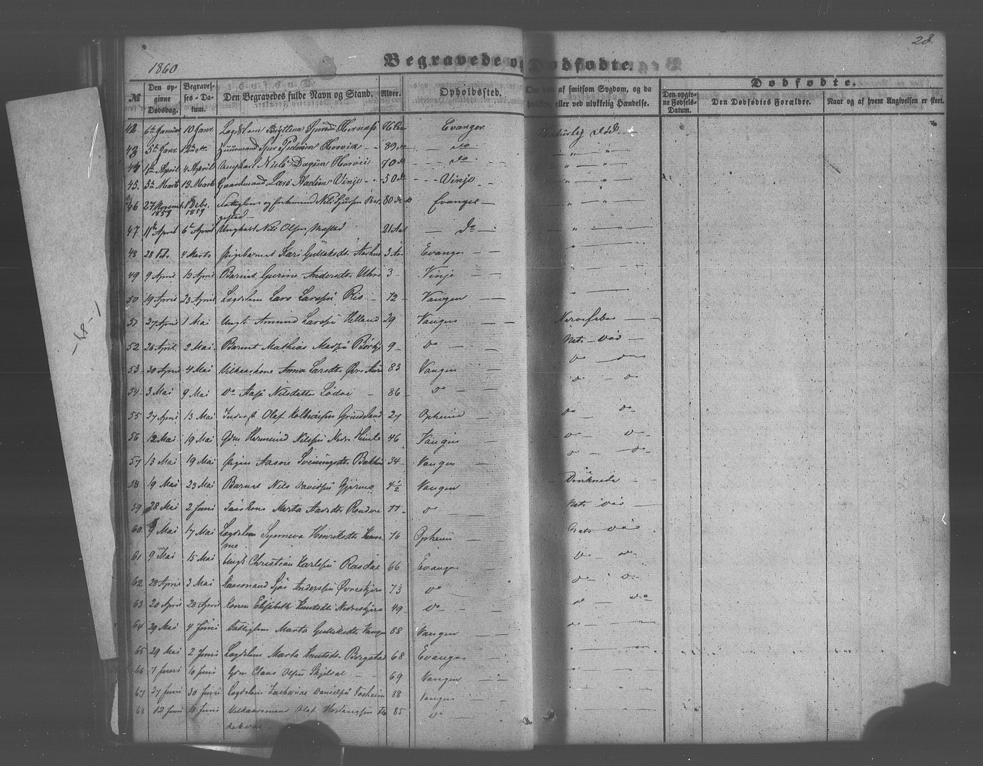 Voss sokneprestembete, AV/SAB-A-79001/H/Haa: Parish register (official) no. A 20, 1855-1886, p. 28