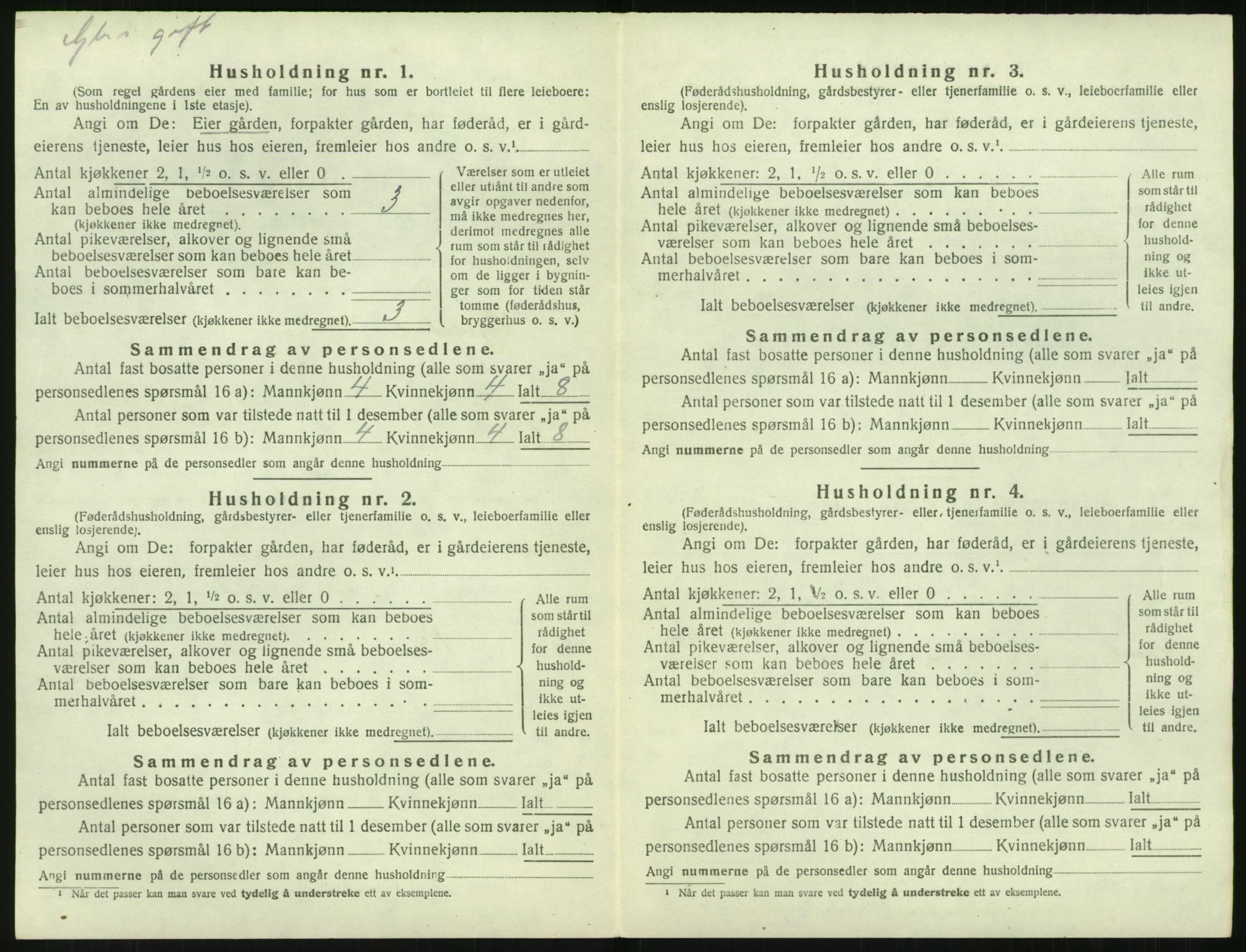 SAK, 1920 census for Gjerstad, 1920, p. 692