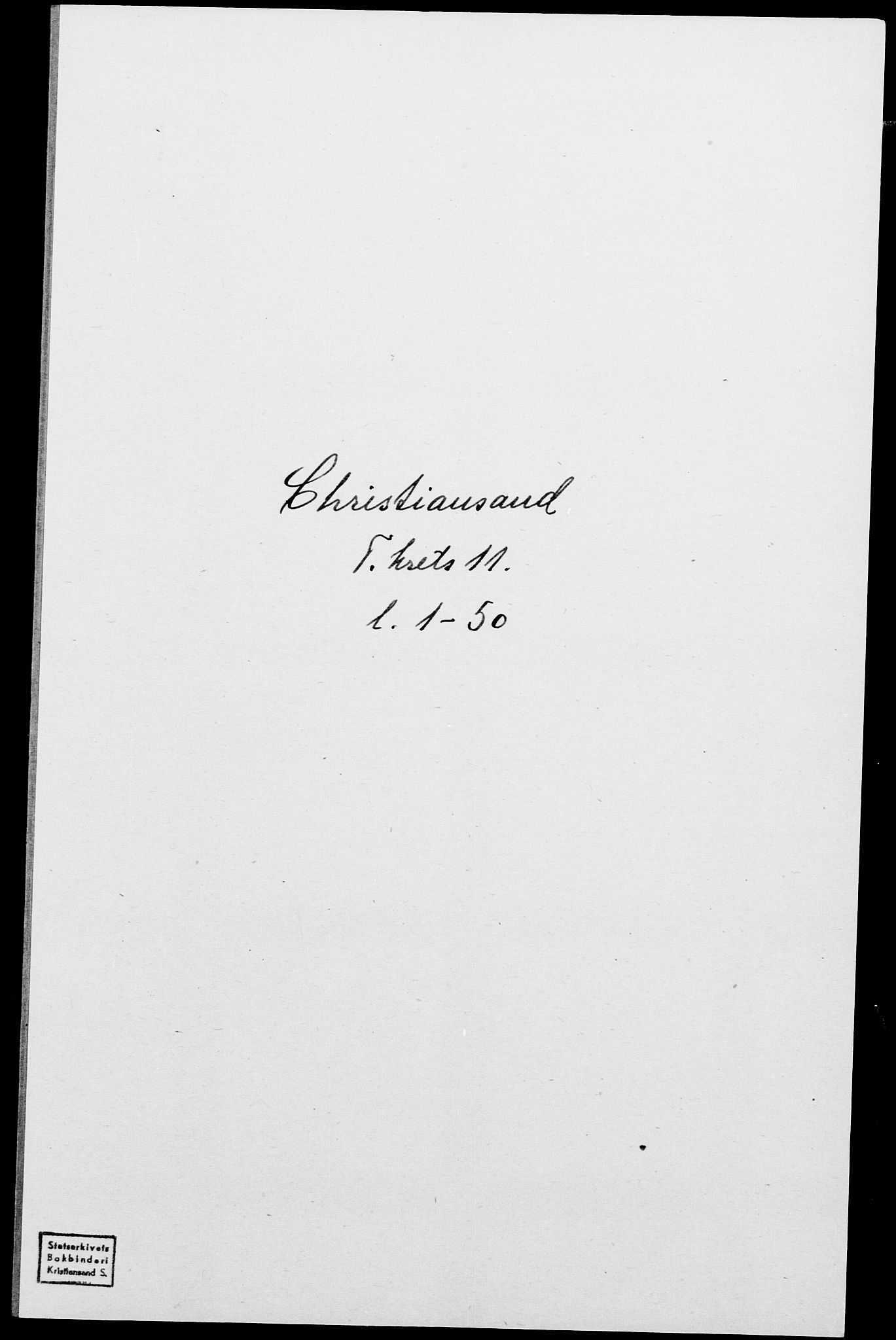 SAK, 1875 census for 1001P Kristiansand, 1875, p. 1819