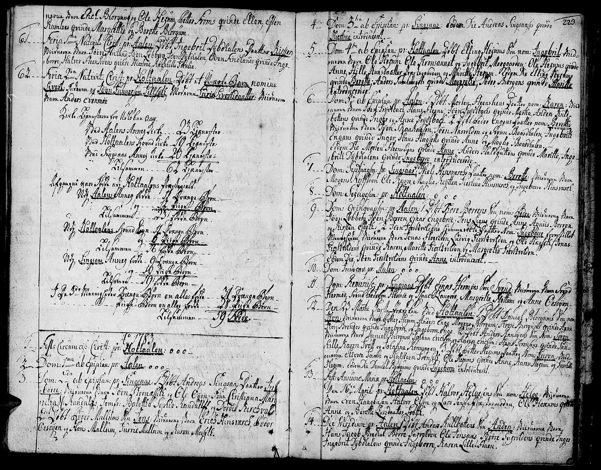 Ministerialprotokoller, klokkerbøker og fødselsregistre - Sør-Trøndelag, SAT/A-1456/685/L0952: Parish register (official) no. 685A01, 1745-1804, p. 223