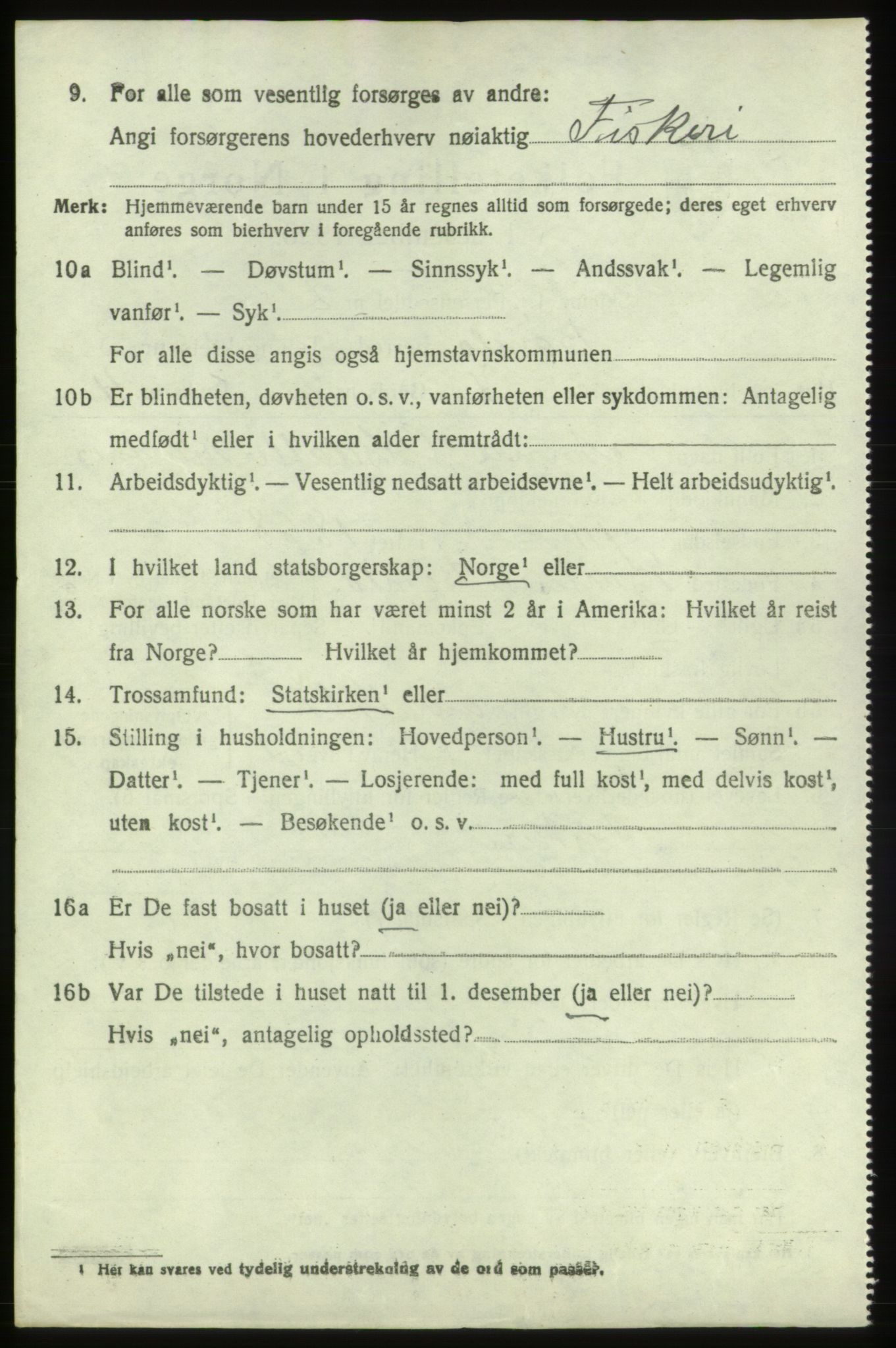 SAB, 1920 census for Bømlo, 1920, p. 2854