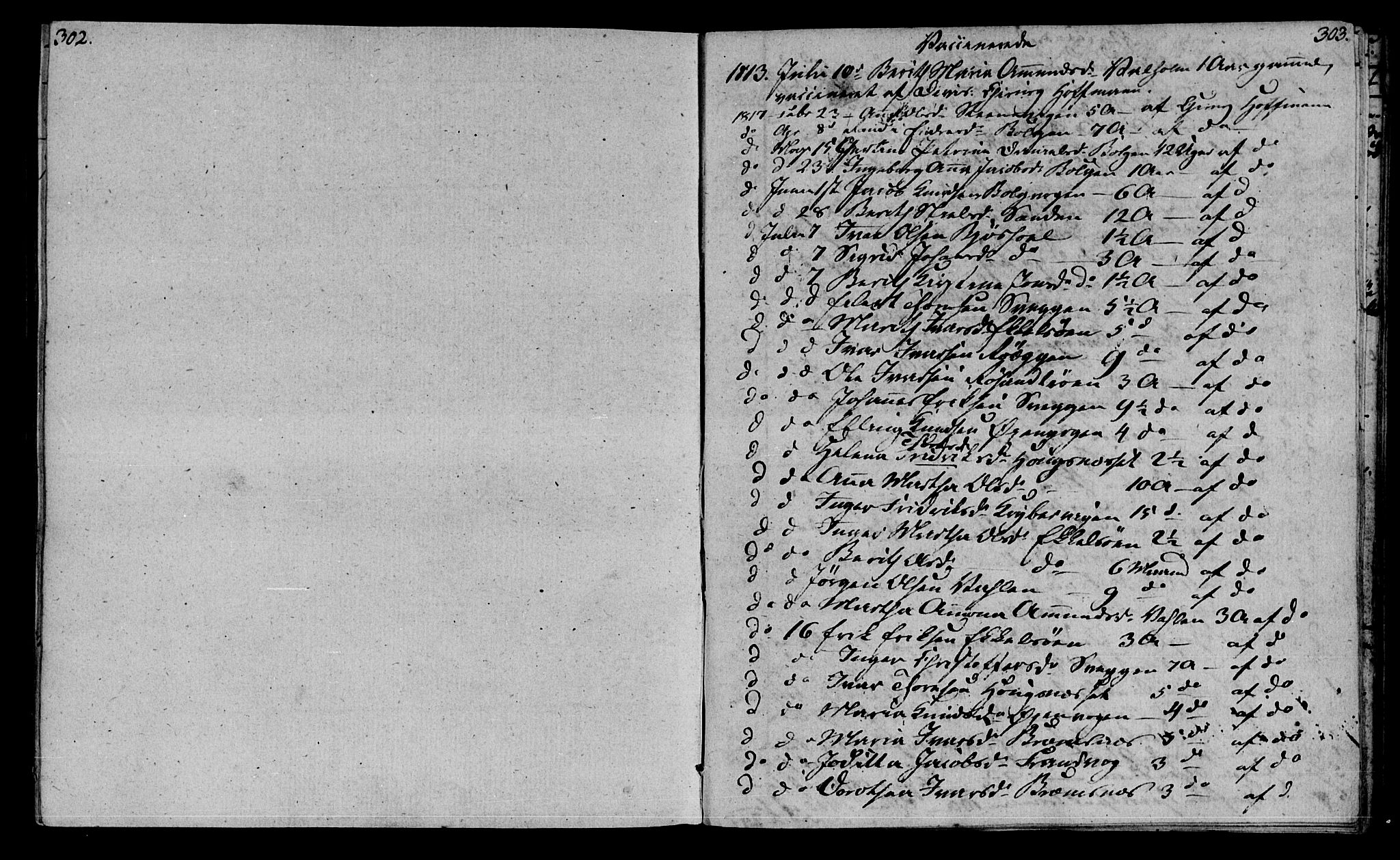 Ministerialprotokoller, klokkerbøker og fødselsregistre - Møre og Romsdal, AV/SAT-A-1454/569/L0817: Parish register (official) no. 569A03, 1805-1819, p. 302-303