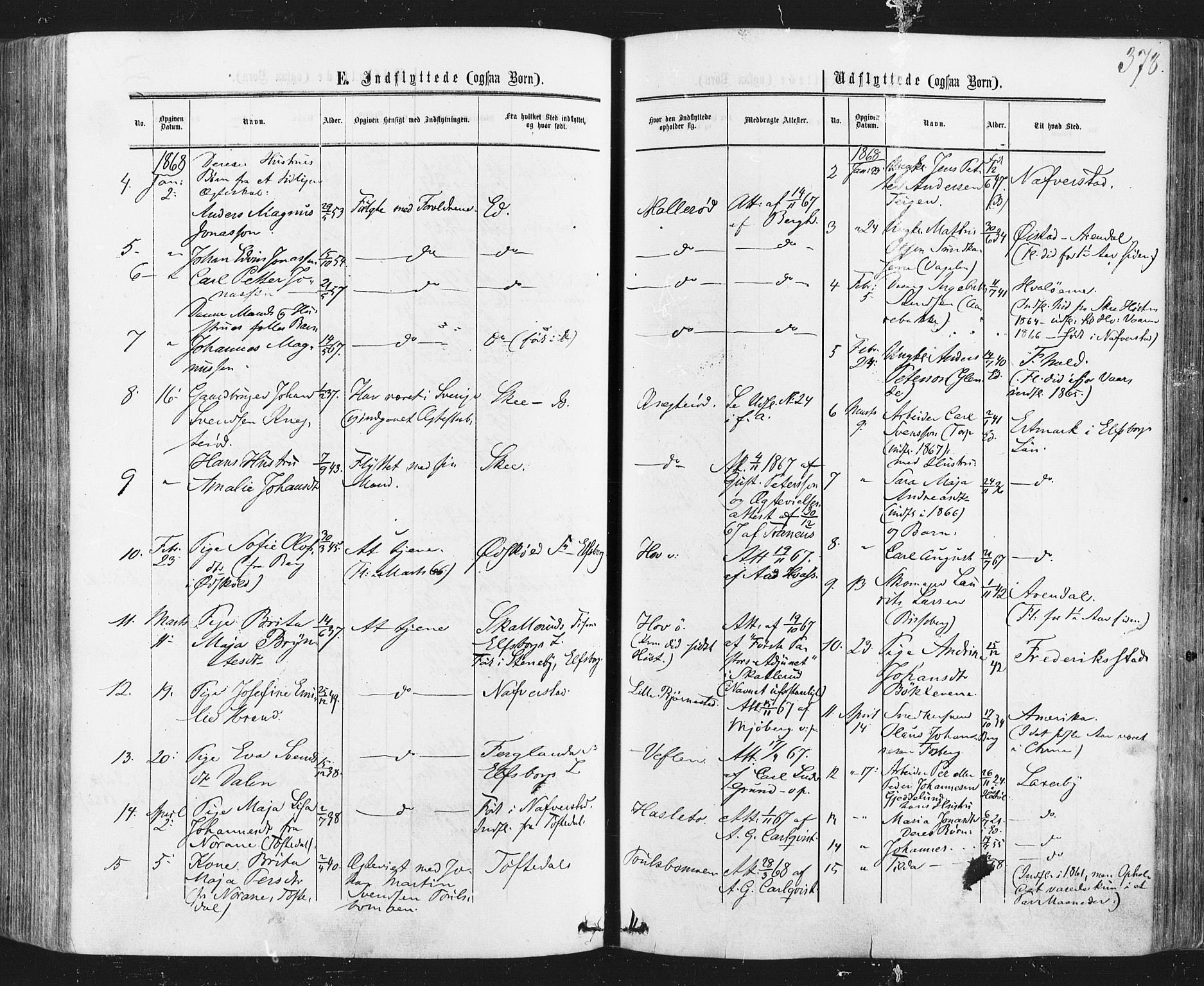 Idd prestekontor Kirkebøker, AV/SAO-A-10911/F/Fc/L0005: Parish register (official) no. III 5, 1861-1877, p. 378