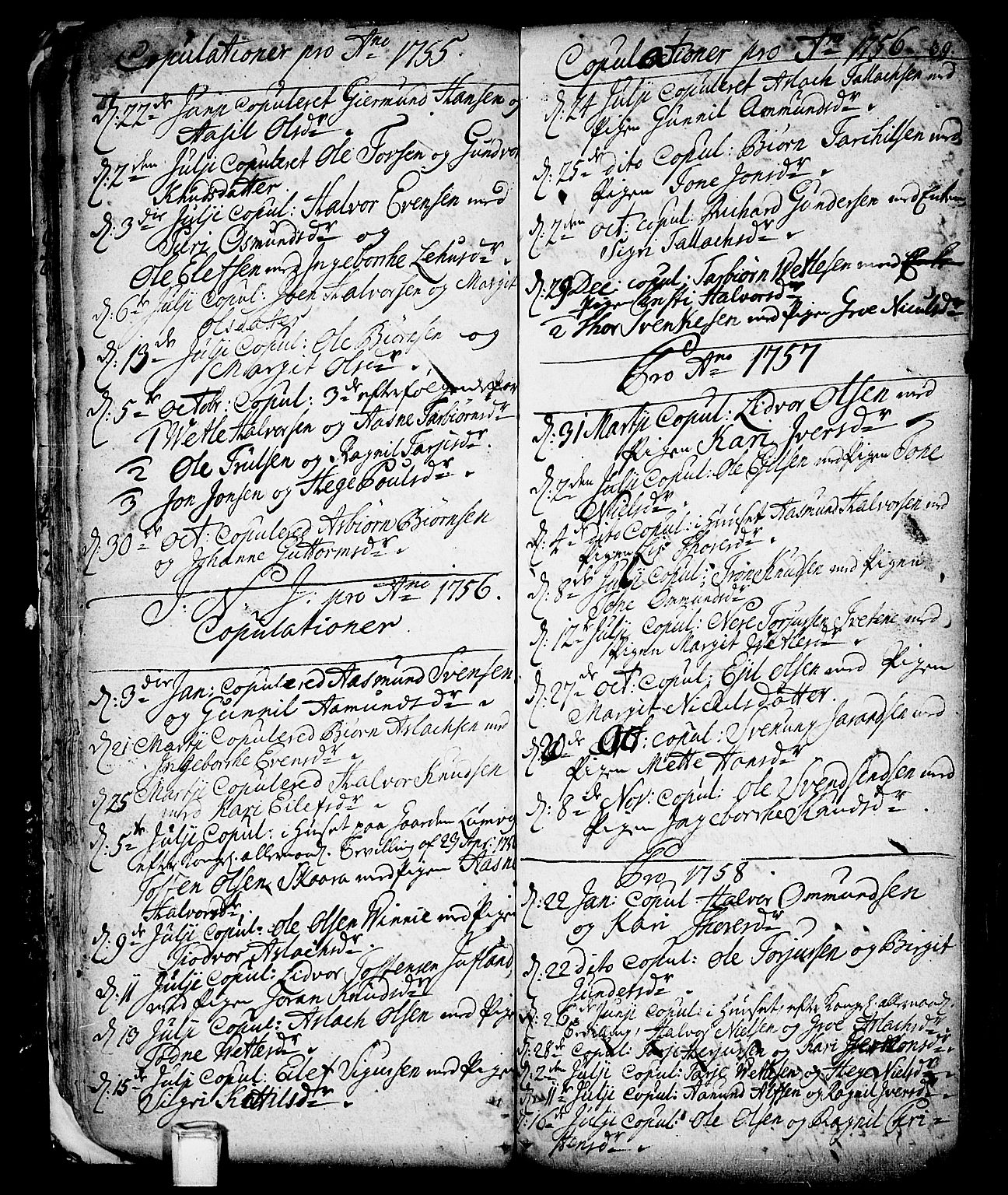 Vinje kirkebøker, SAKO/A-312/F/Fa/L0001: Parish register (official) no. I 1, 1717-1766, p. 39