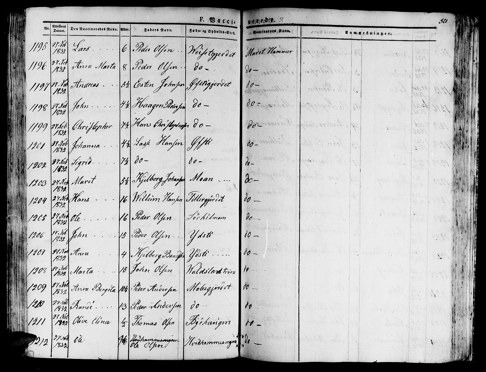 Ministerialprotokoller, klokkerbøker og fødselsregistre - Nord-Trøndelag, SAT/A-1458/709/L0070: Parish register (official) no. 709A10, 1820-1832, p. 521