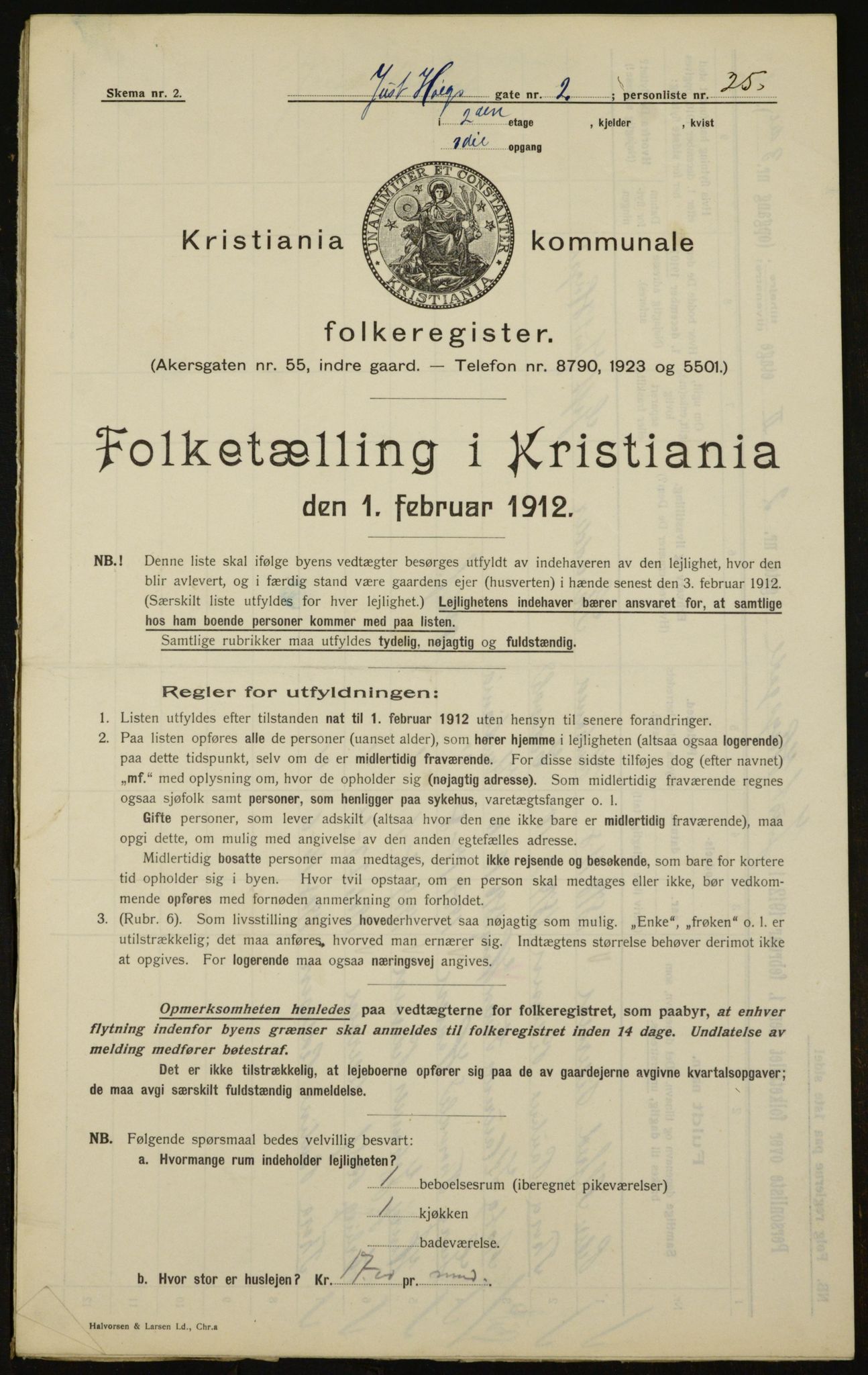 OBA, Municipal Census 1912 for Kristiania, 1912, p. 47935