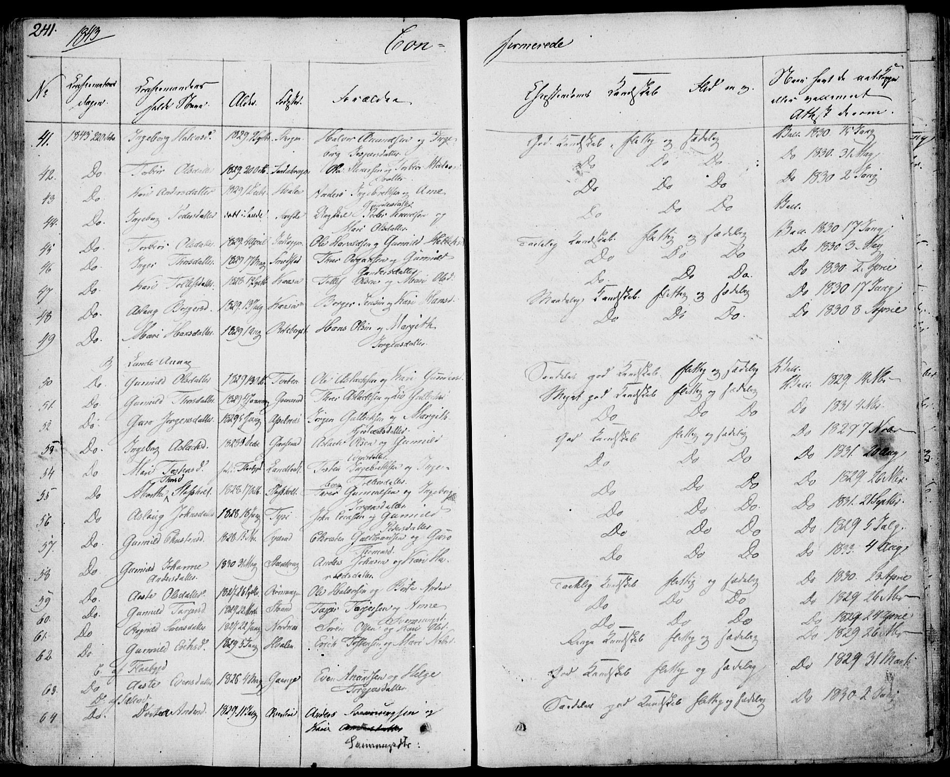 Bø kirkebøker, AV/SAKO-A-257/F/Fa/L0007: Parish register (official) no. 7, 1831-1848, p. 241