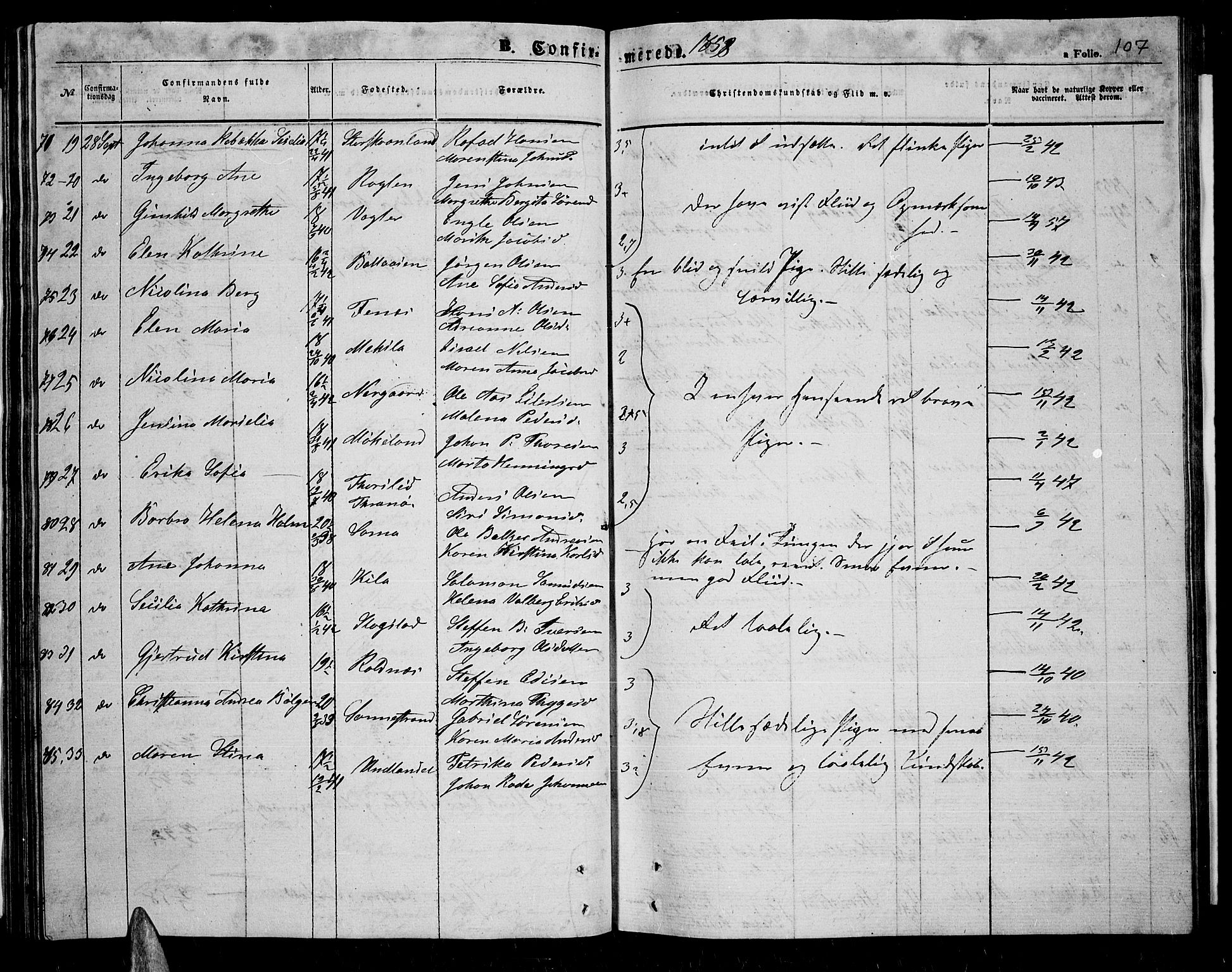 Trondenes sokneprestkontor, SATØ/S-1319/H/Hb/L0007klokker: Parish register (copy) no. 7, 1855-1862, p. 107