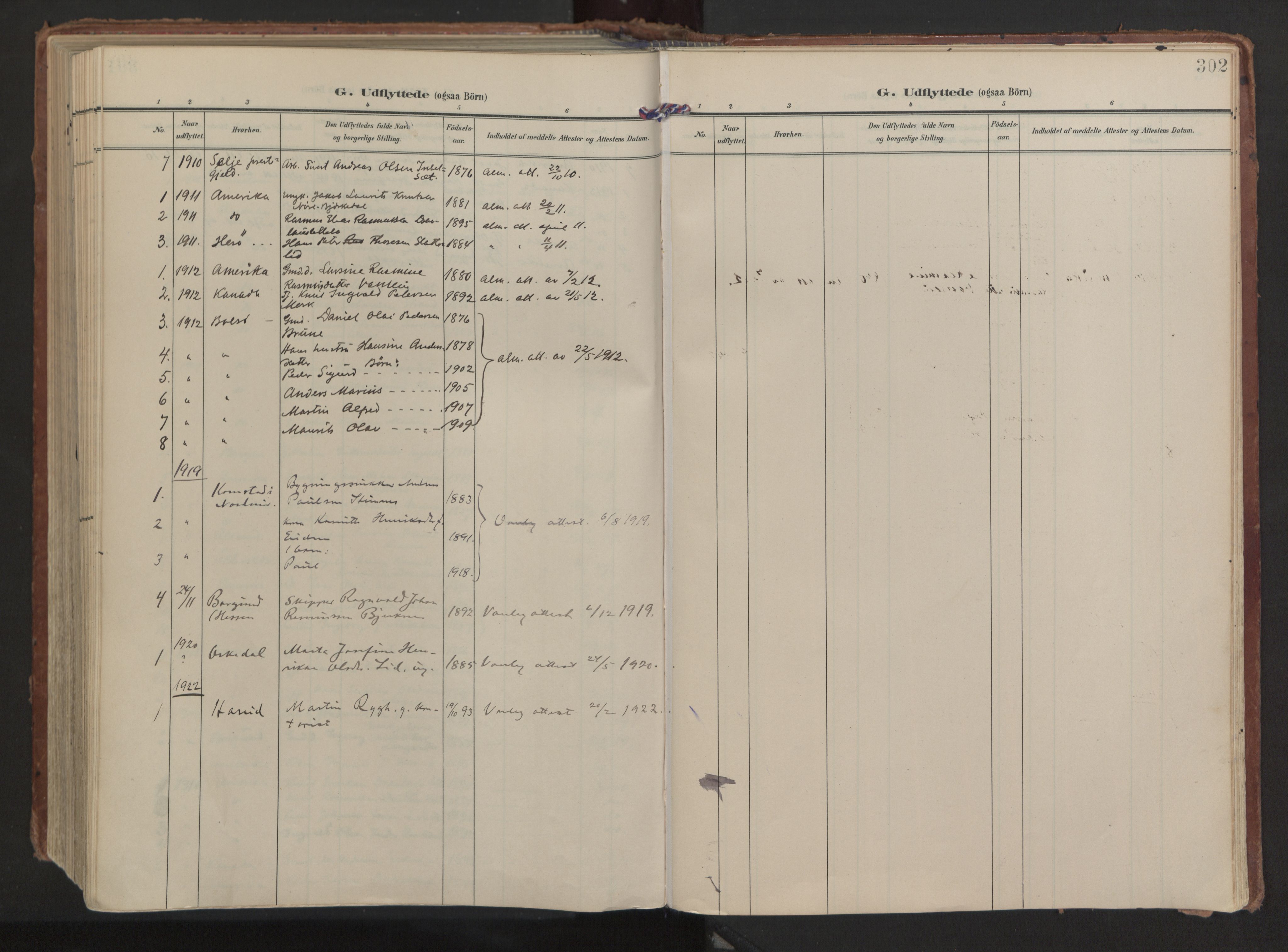 Ministerialprotokoller, klokkerbøker og fødselsregistre - Møre og Romsdal, AV/SAT-A-1454/511/L0144: Parish register (official) no. 511A11, 1906-1923, p. 302