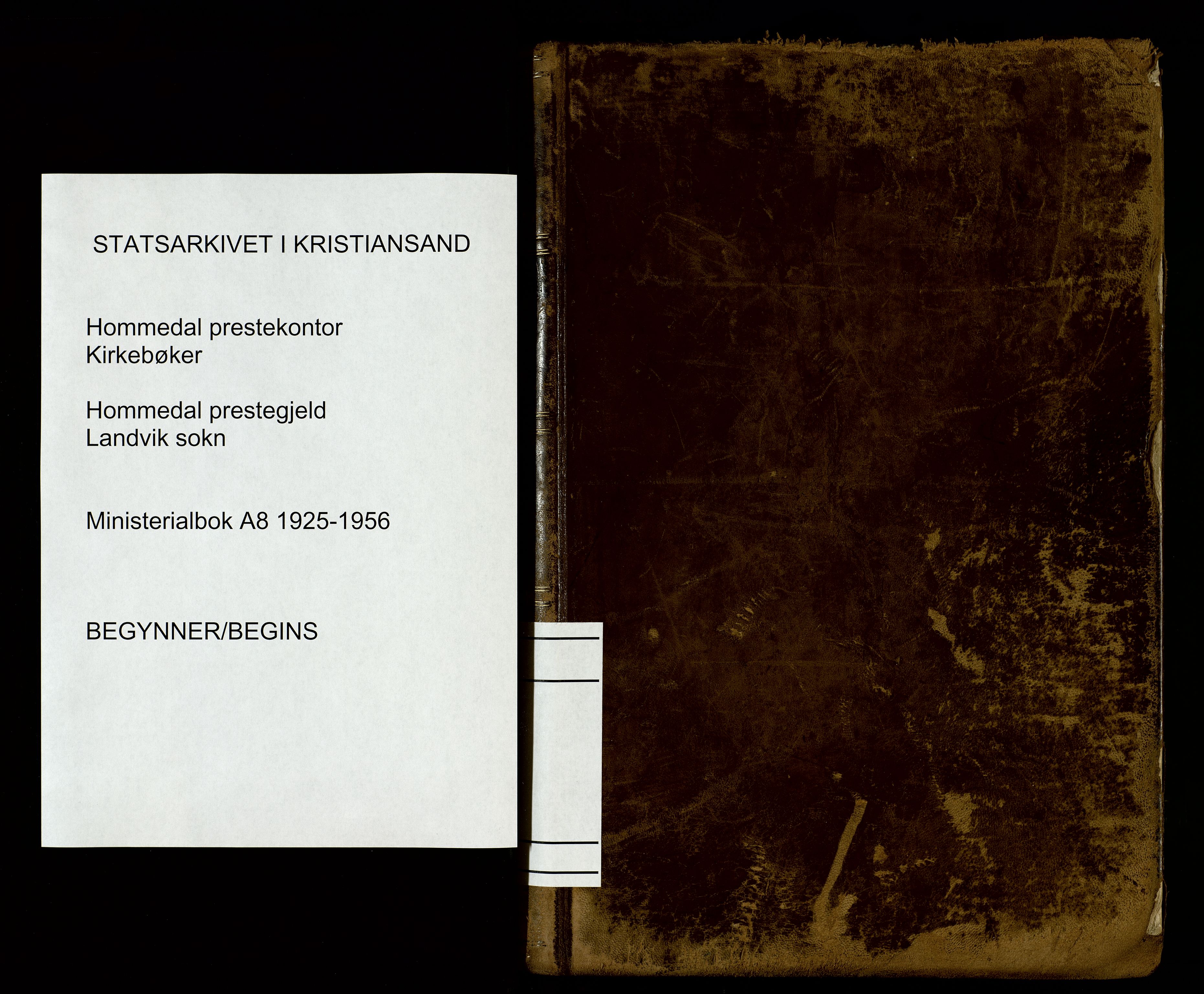Hommedal sokneprestkontor, SAK/1111-0023/F/Fa/Fab/L0008: Parish register (official) no. A 8, 1925-1956