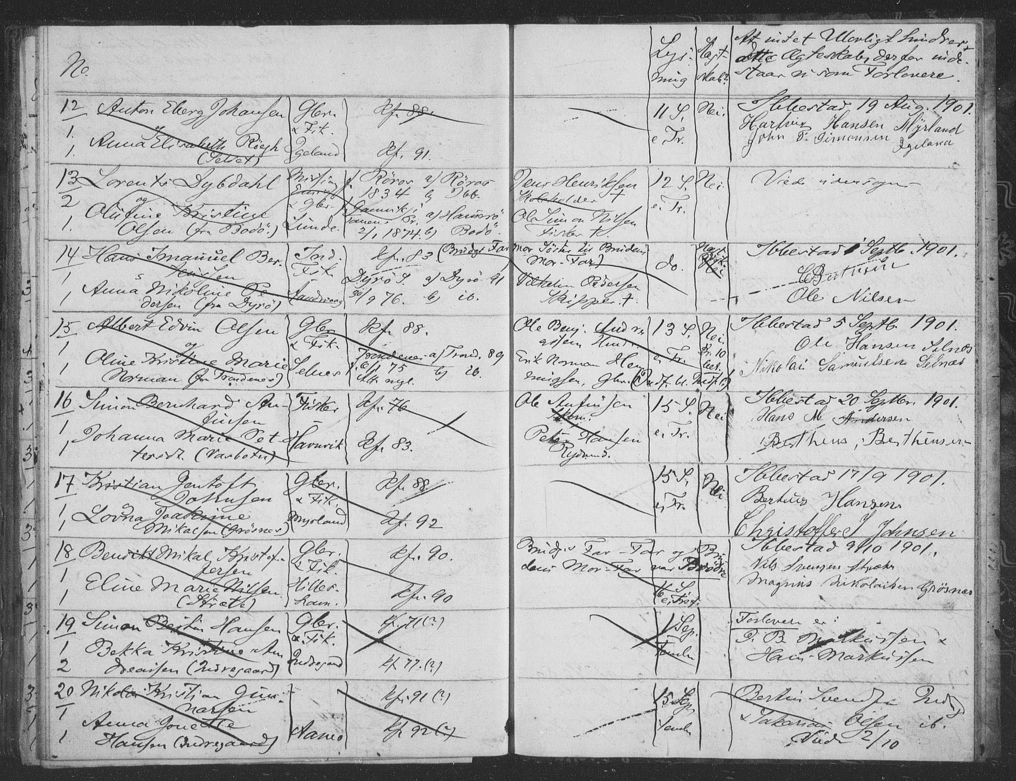 Ibestad sokneprestembete, AV/SATØ-S-0077/I/Ie/L0066: Banns register no. 66, 1888-1904