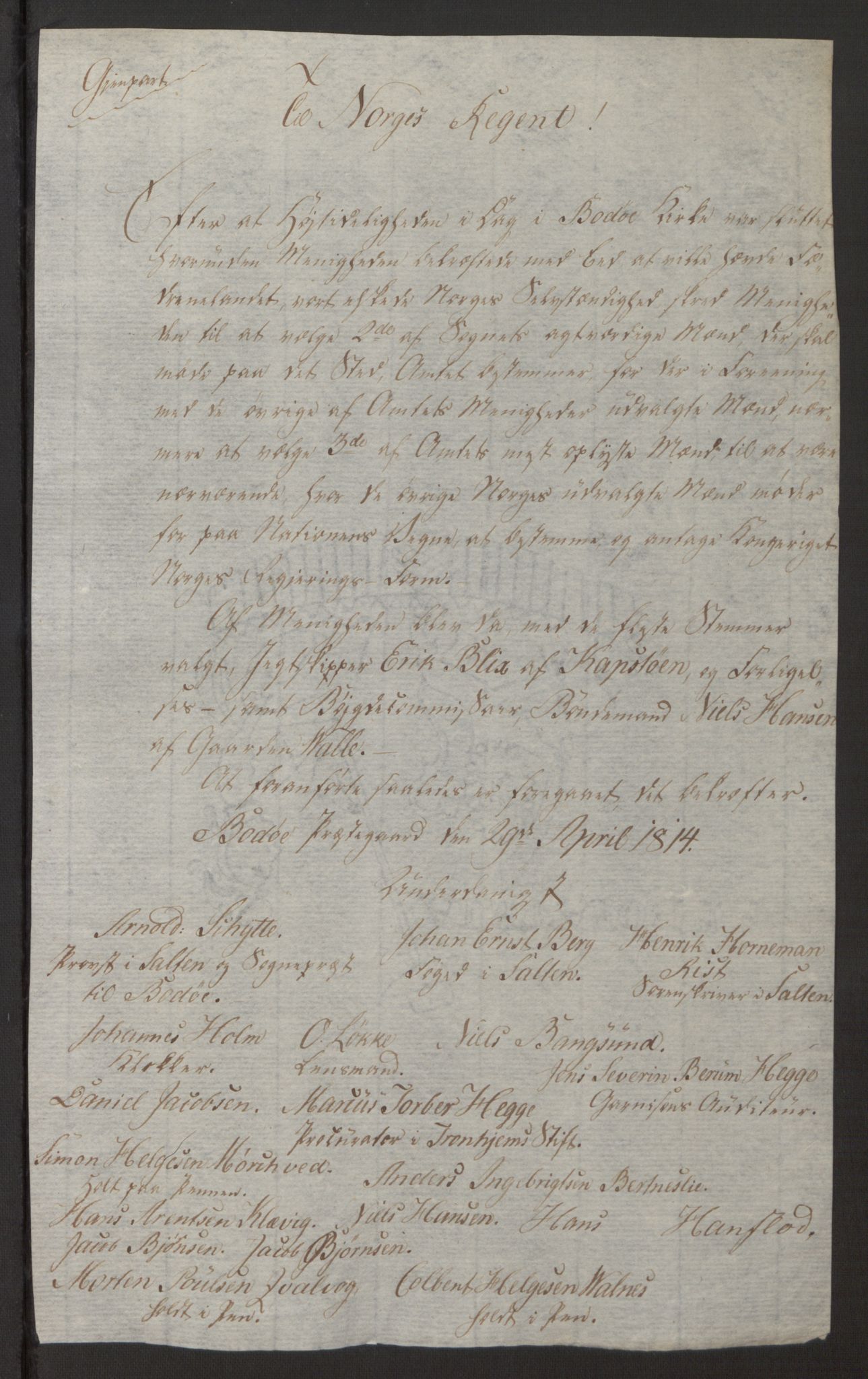 Fylkesmannen i Nordland, SAT/A-0499/1.1/Ø/Øz/L0002/0003: Diverse / Adresser til Christian Frederik, 1814, p. 18