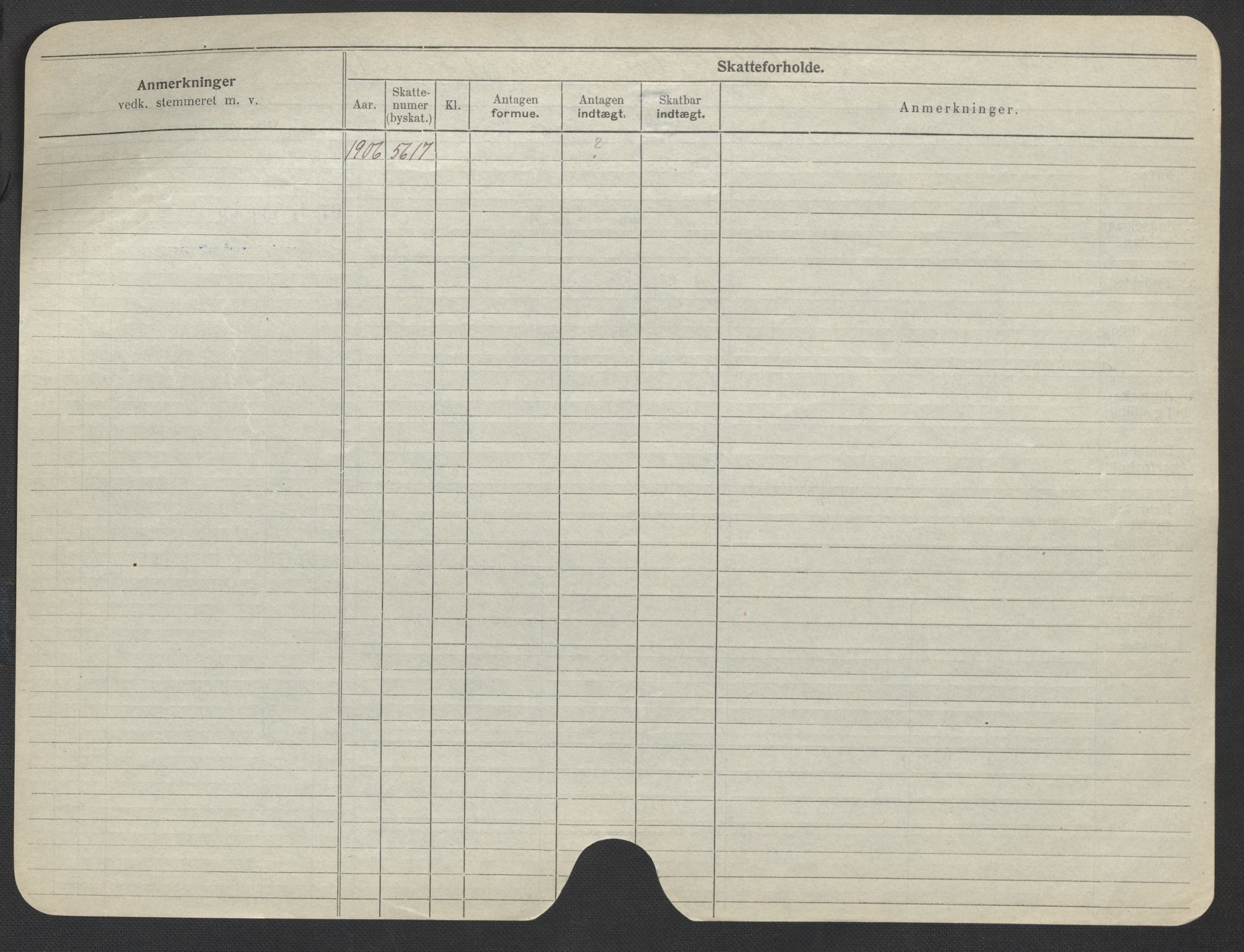Oslo folkeregister, Registerkort, SAO/A-11715/F/Fa/Fac/L0016: Kvinner, 1906-1914, p. 54a