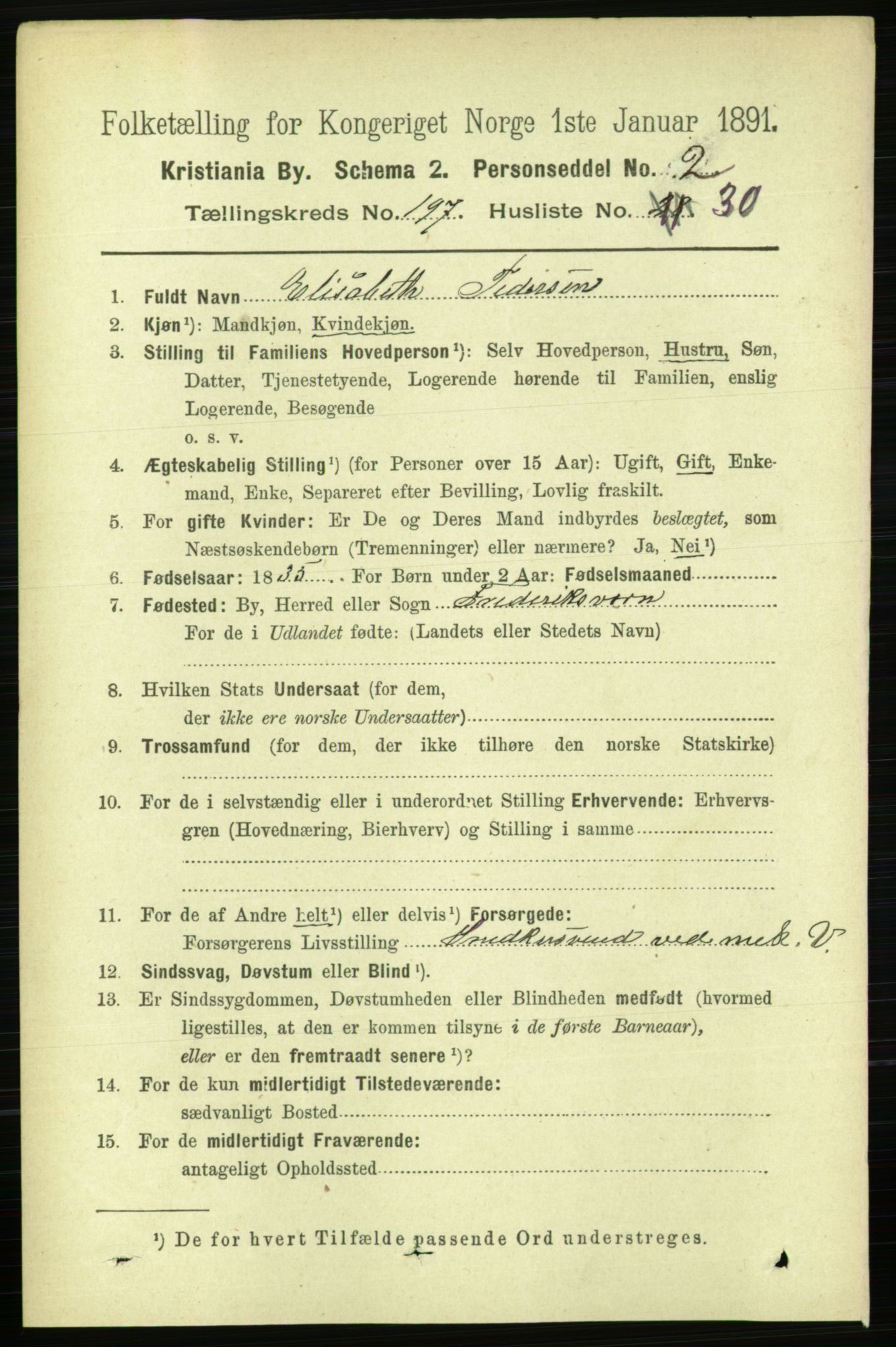 RA, 1891 census for 0301 Kristiania, 1891, p. 119220