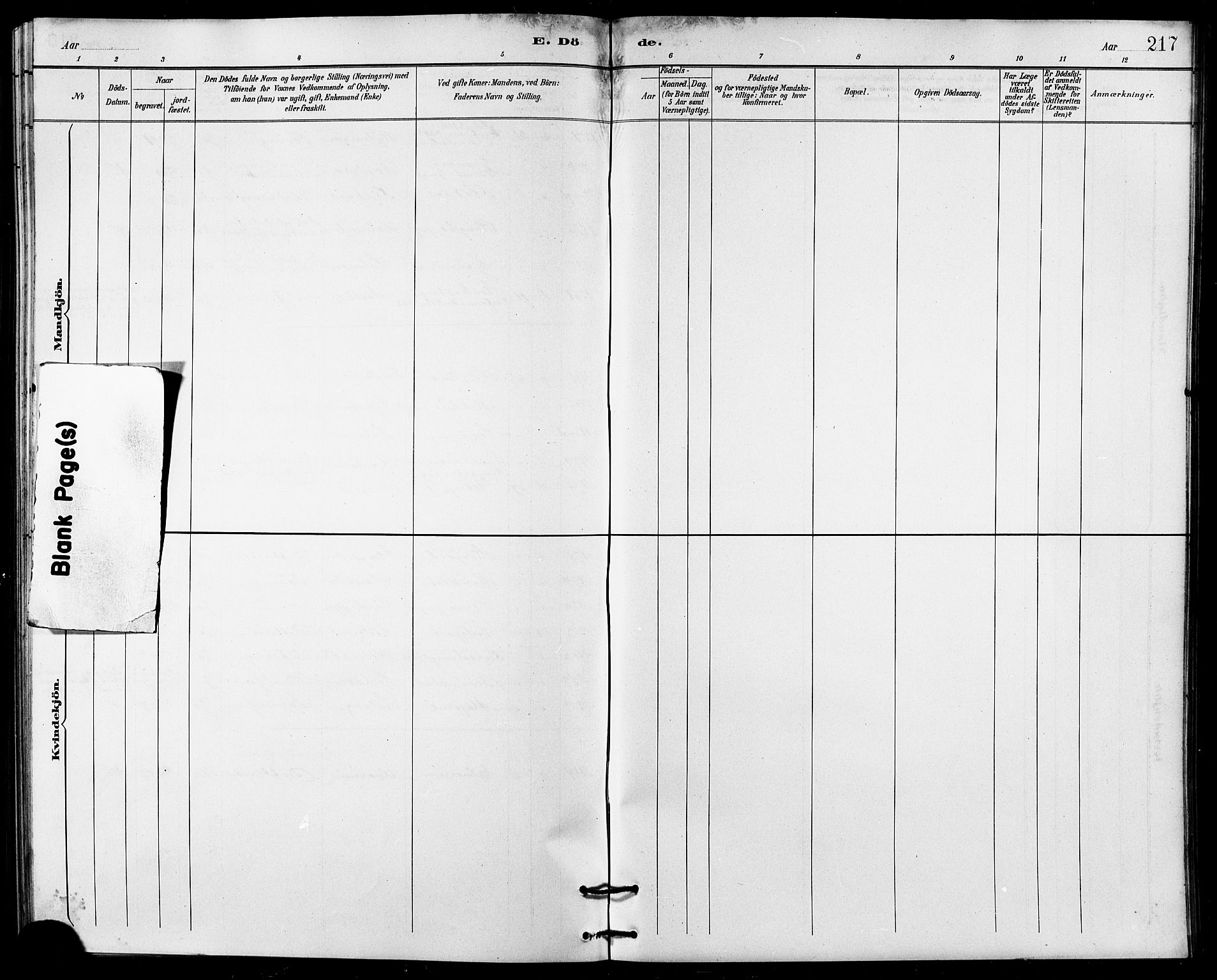 Målselv sokneprestembete, AV/SATØ-S-1311/G/Ga/Gab/L0004klokker: Parish register (copy) no. 4, 1885-1901, p. 217