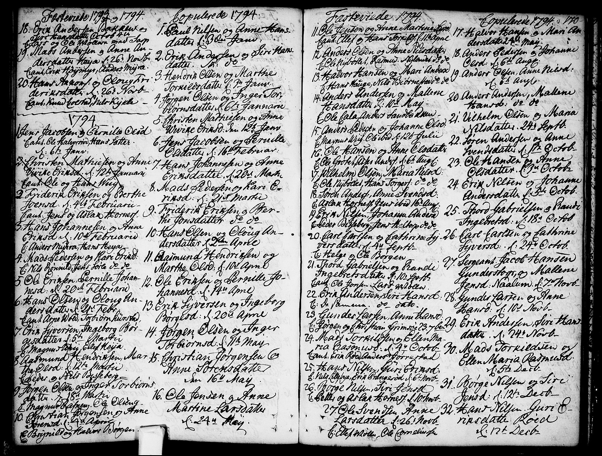 Skjeberg prestekontor Kirkebøker, SAO/A-10923/F/Fa/L0003: Parish register (official) no. I 3, 1792-1814, p. 170