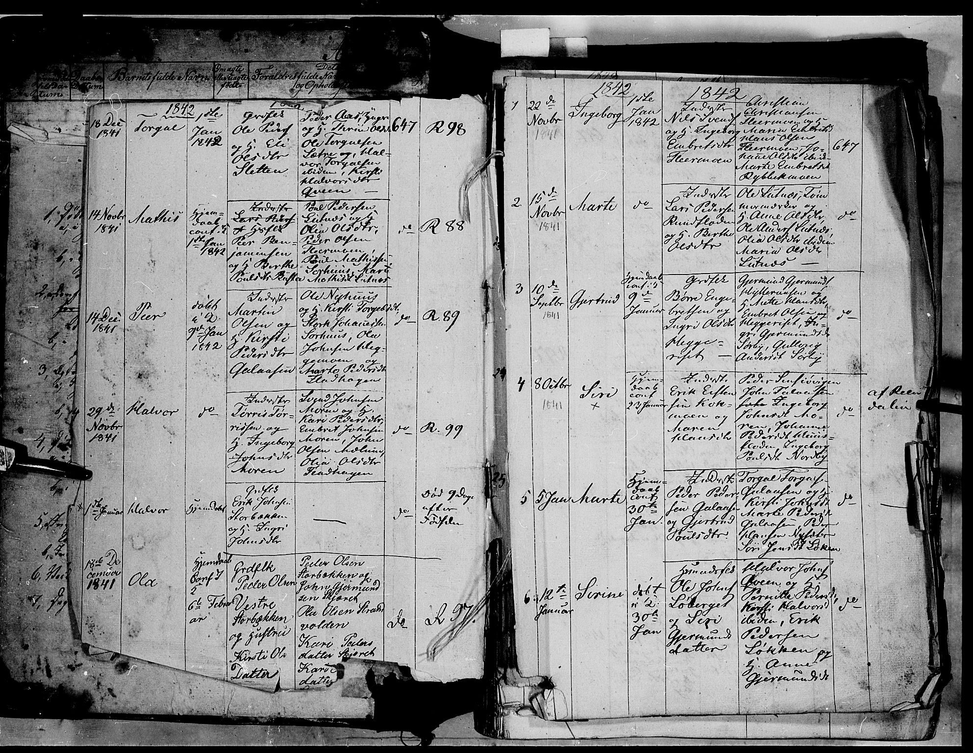 Trysil prestekontor, SAH/PREST-046/H/Ha/Haa/L0004: Parish register (official) no. 4 /1, 1842-1850, p. 2-3