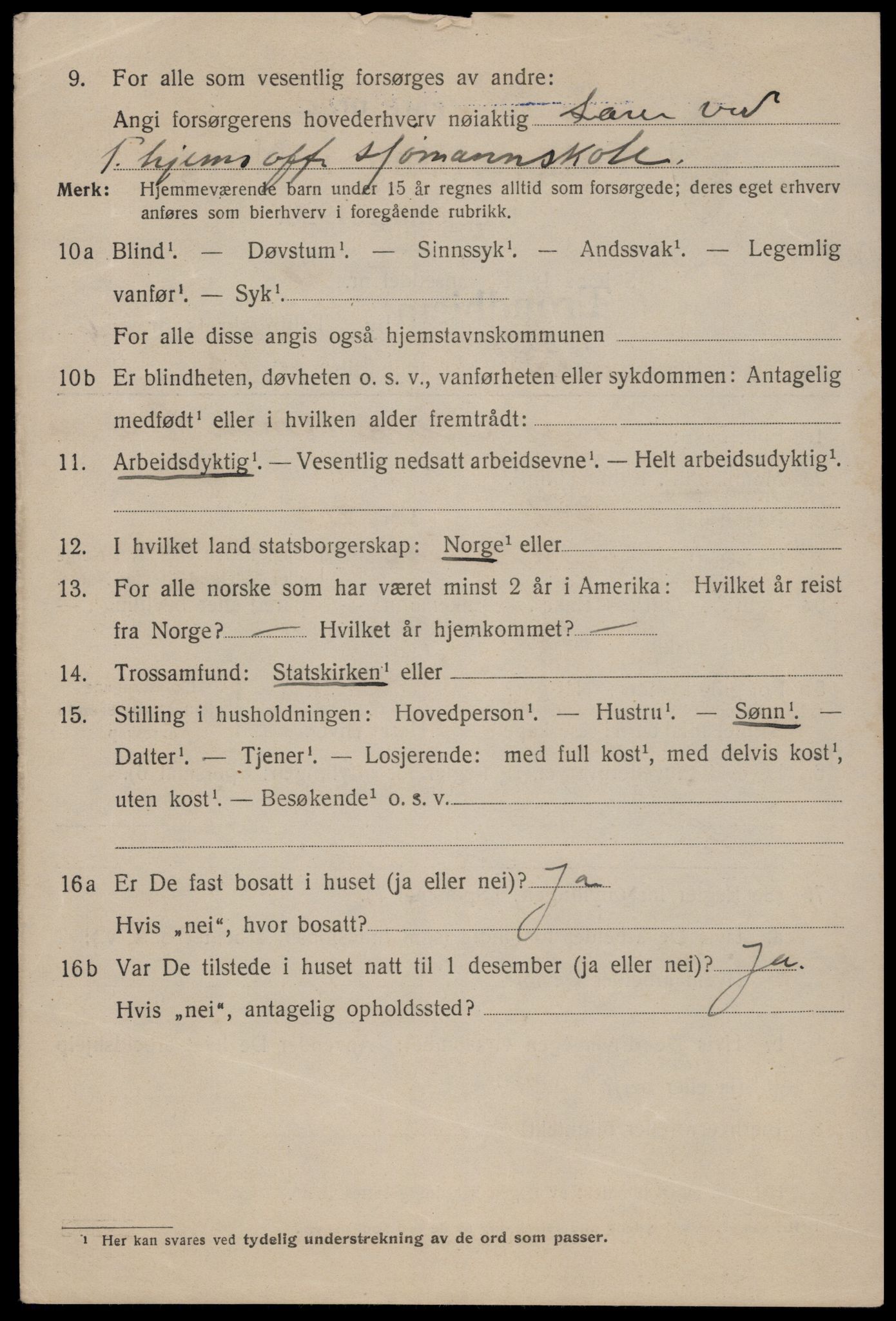 SAT, 1920 census for Trondheim, 1920, p. 81099