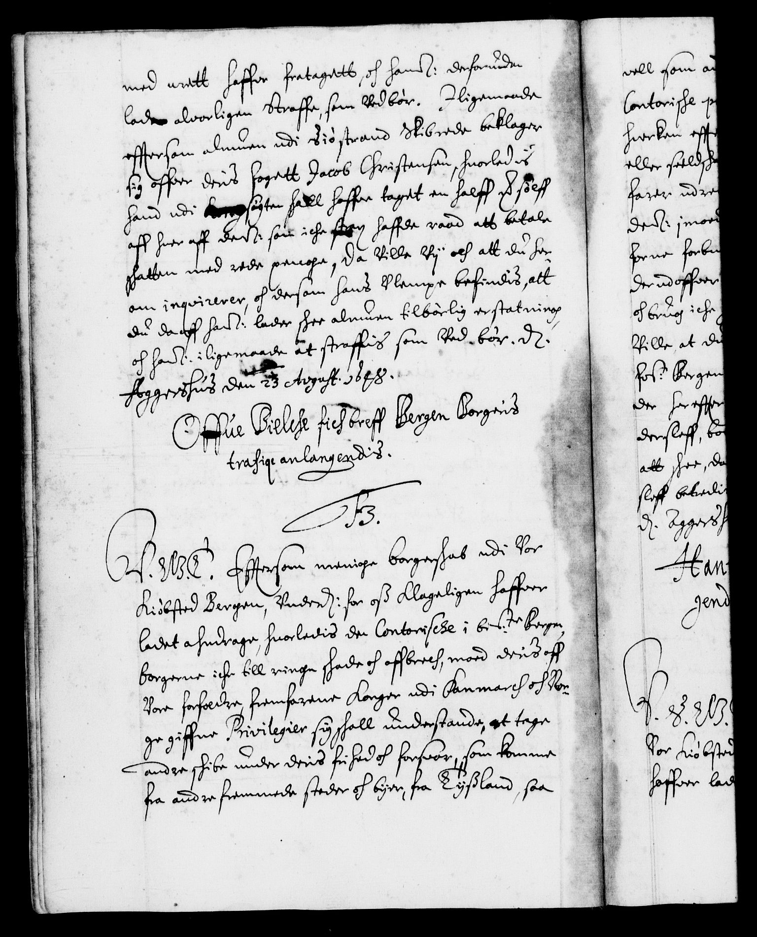 Danske Kanselli 1572-1799, AV/RA-EA-3023/F/Fc/Fca/Fcab/L0008: Norske tegnelser (mikrofilm), 1648-1652, p. 5b