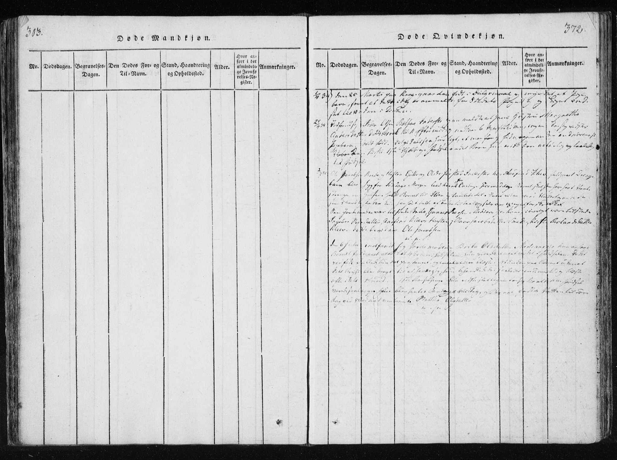 Ministerialprotokoller, klokkerbøker og fødselsregistre - Nord-Trøndelag, SAT/A-1458/749/L0469: Parish register (official) no. 749A03, 1817-1857, p. 371-372