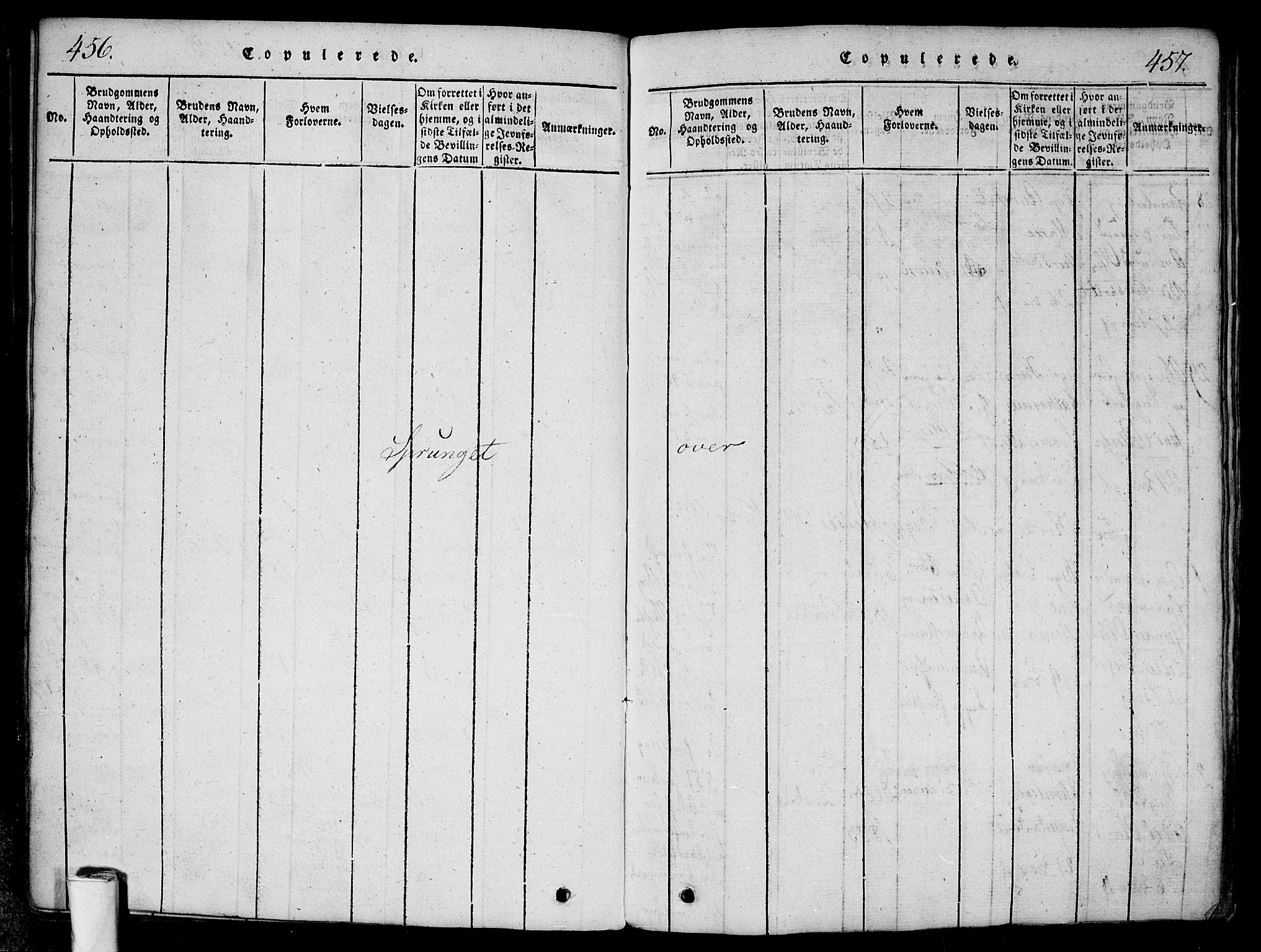 Halden prestekontor Kirkebøker, AV/SAO-A-10909/F/Fa/L0003: Parish register (official) no. I 3, 1815-1834, p. 456-457