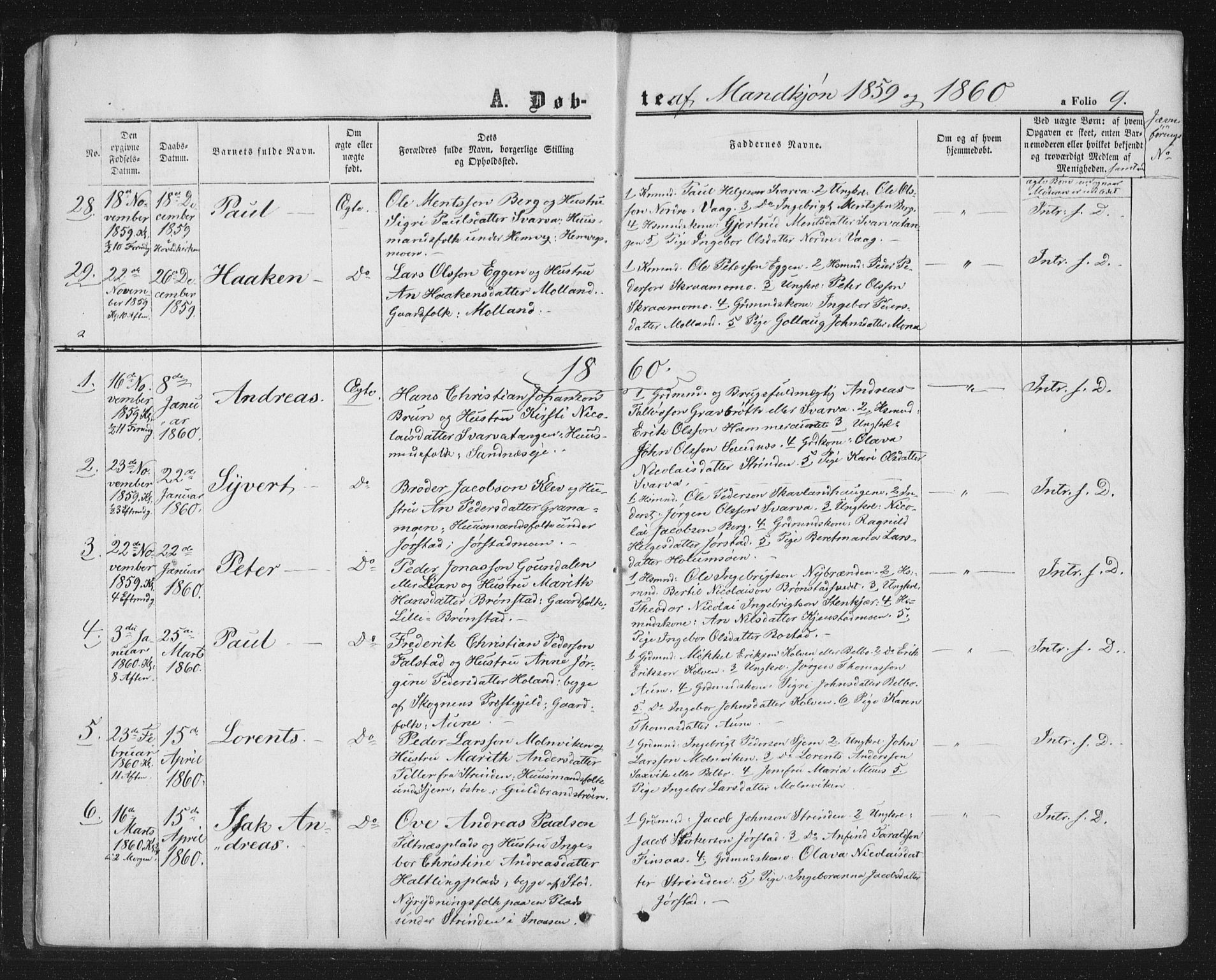 Ministerialprotokoller, klokkerbøker og fødselsregistre - Nord-Trøndelag, AV/SAT-A-1458/749/L0472: Parish register (official) no. 749A06, 1857-1873, p. 9