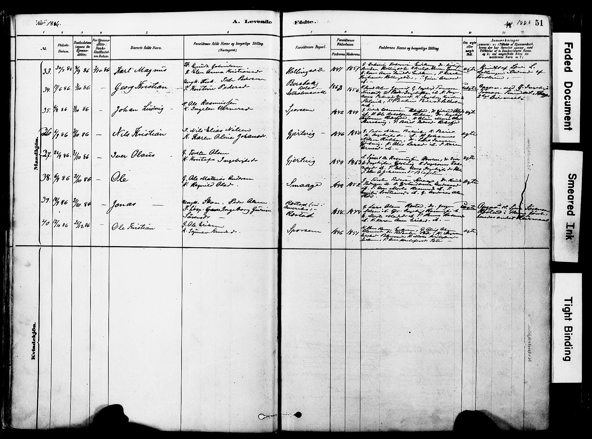 Ministerialprotokoller, klokkerbøker og fødselsregistre - Møre og Romsdal, SAT/A-1454/560/L0721: Parish register (official) no. 560A05, 1878-1917, p. 51