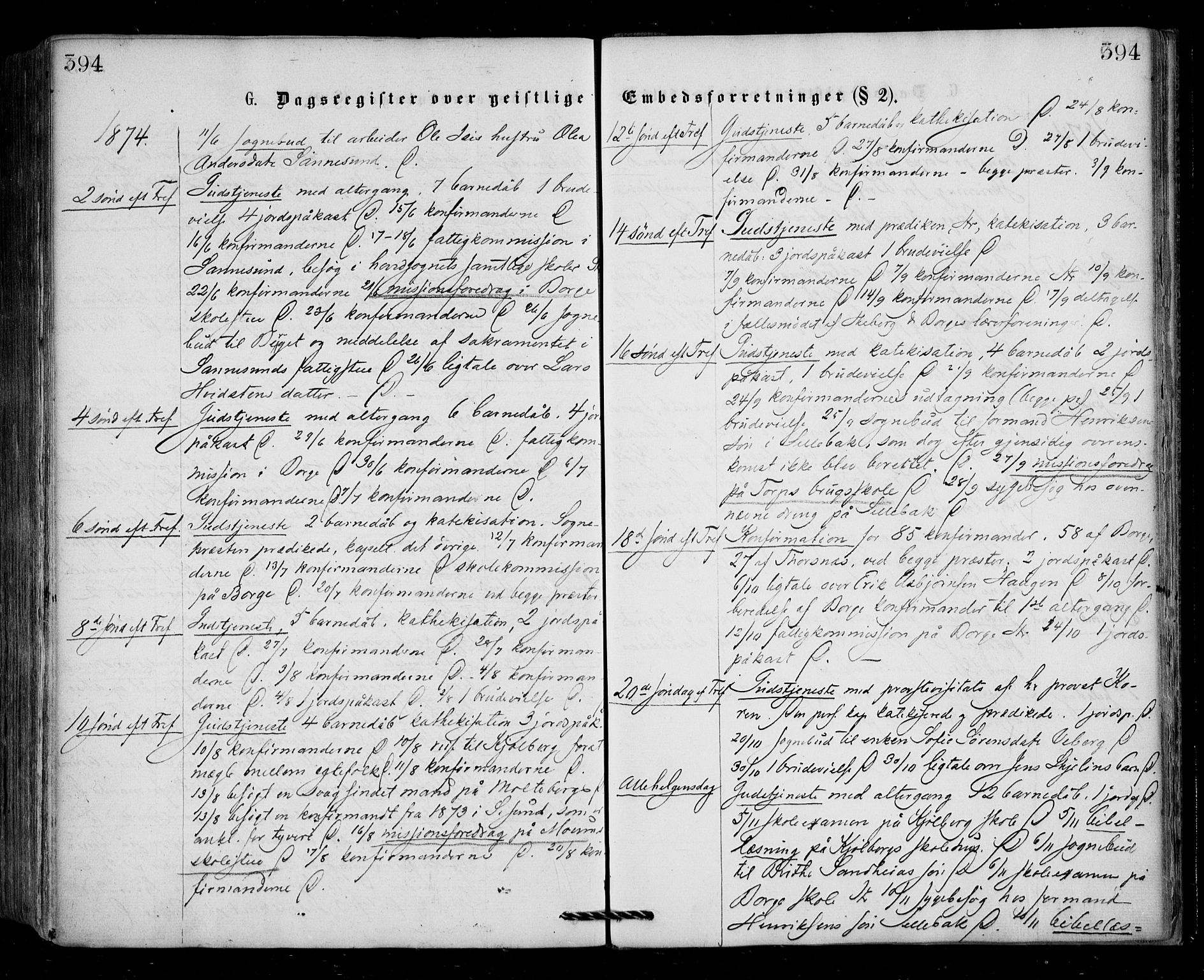 Borge prestekontor Kirkebøker, AV/SAO-A-10903/F/Fa/L0006: Parish register (official) no. I 6, 1861-1874, p. 394