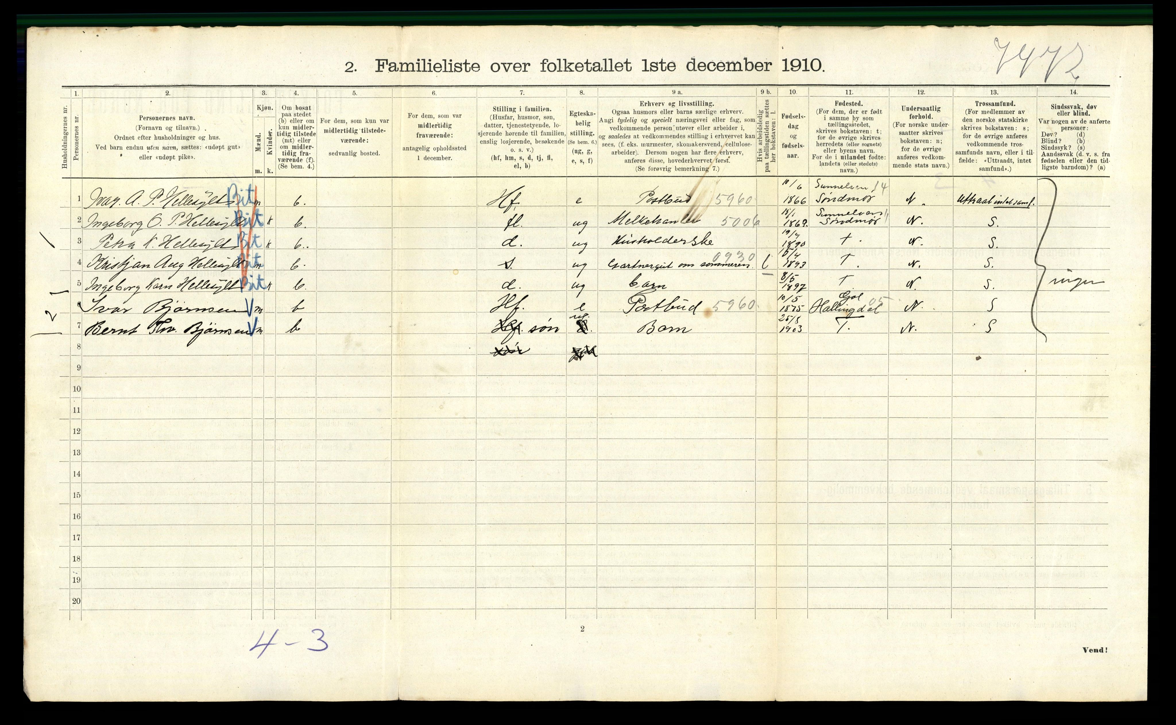 RA, 1910 census for Kristiania, 1910, p. 98670