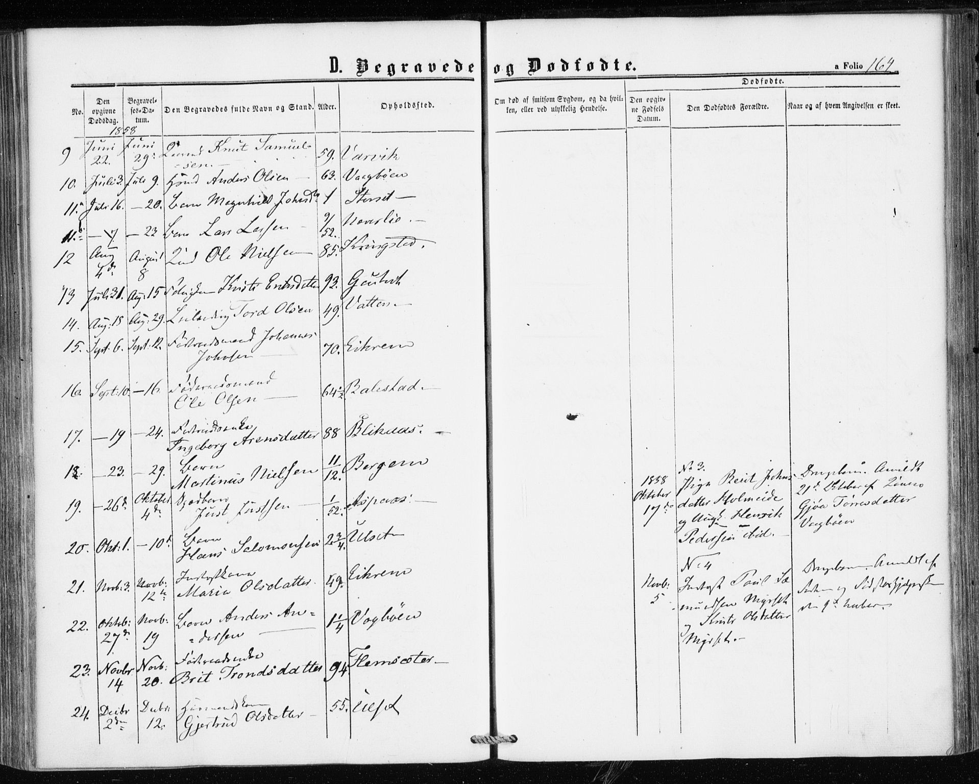 Ministerialprotokoller, klokkerbøker og fødselsregistre - Møre og Romsdal, SAT/A-1454/586/L0985: Parish register (official) no. 586A11, 1857-1866, p. 164