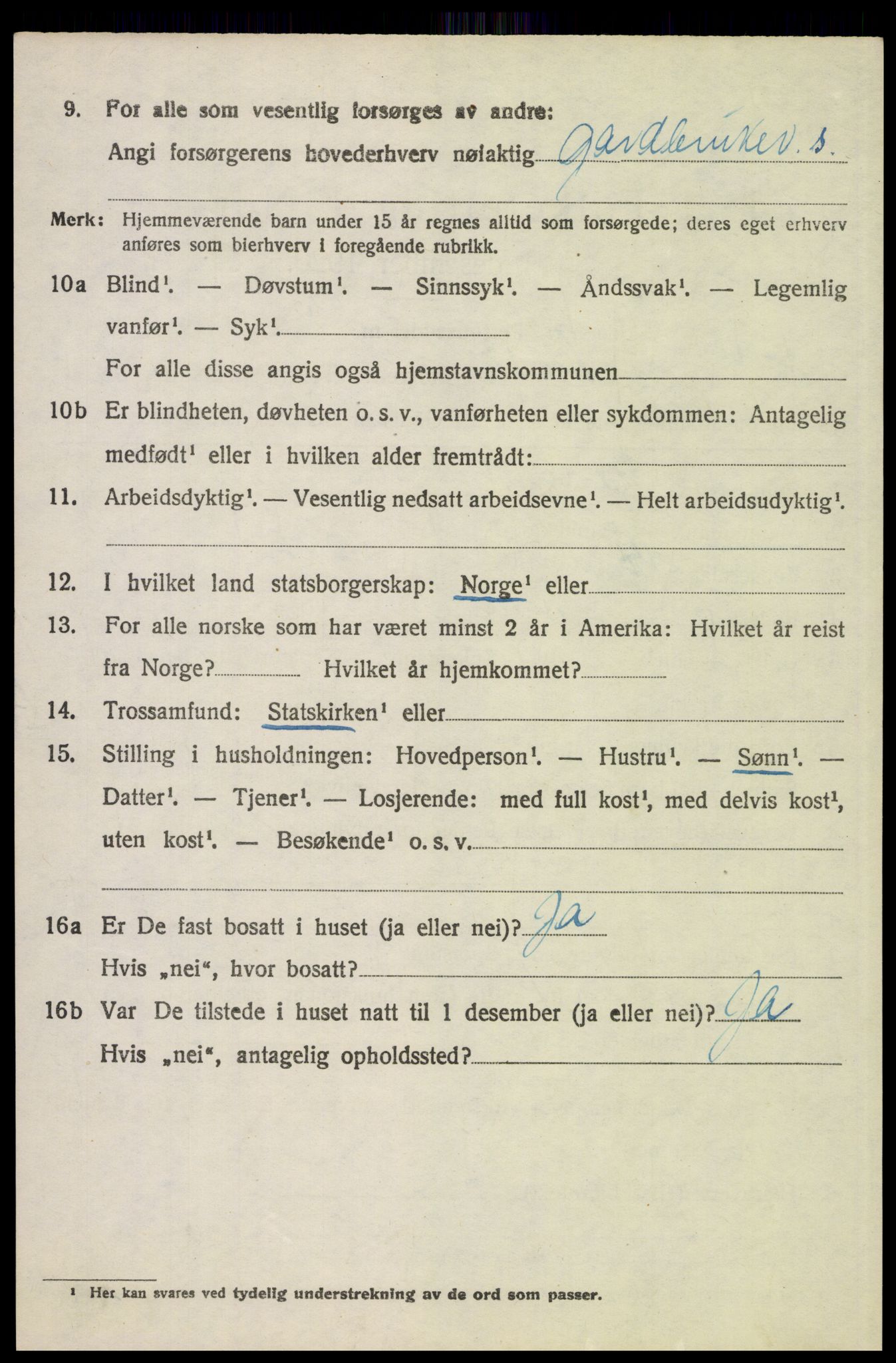 SAH, 1920 census for Alvdal, 1920, p. 5075