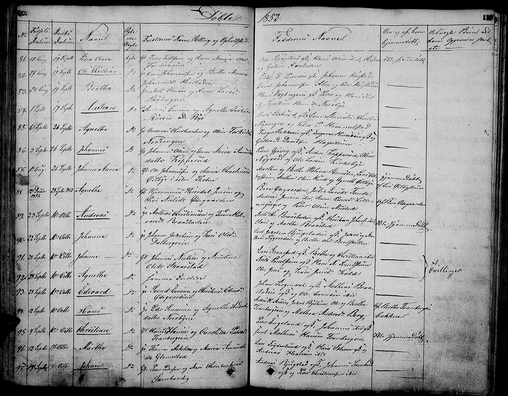 Vardal prestekontor, SAH/PREST-100/H/Ha/Hab/L0004: Parish register (copy) no. 4, 1831-1853, p. 110