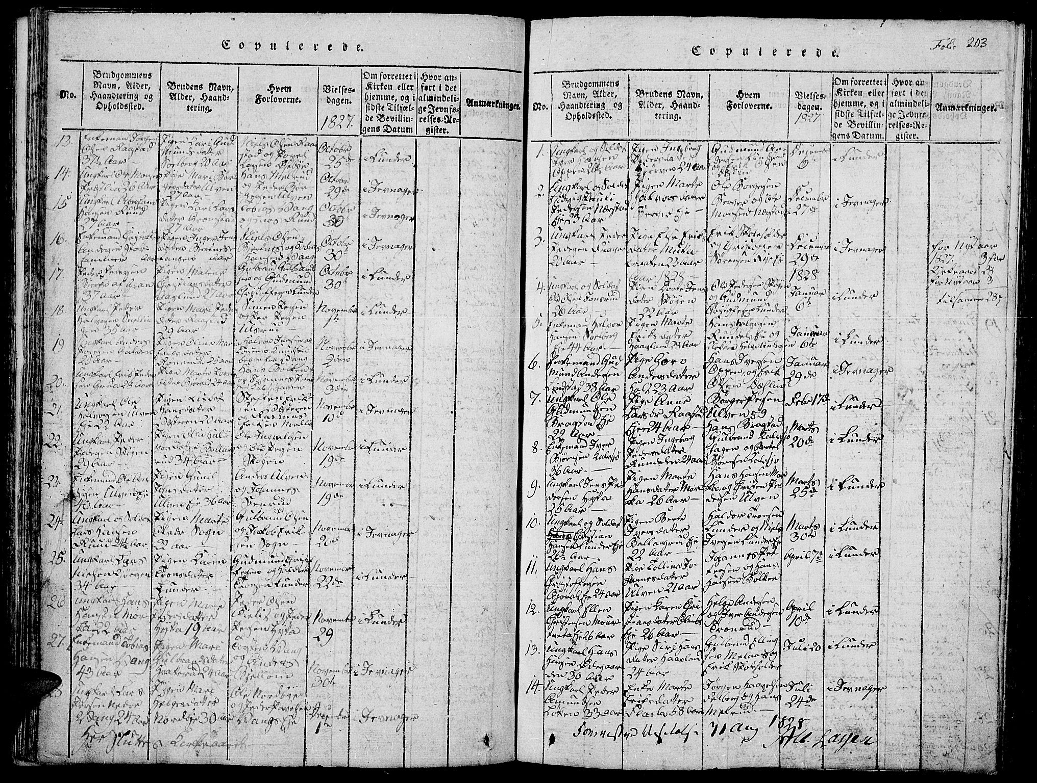 Jevnaker prestekontor, AV/SAH-PREST-116/H/Ha/Hab/L0001: Parish register (copy) no. 1, 1815-1837, p. 203