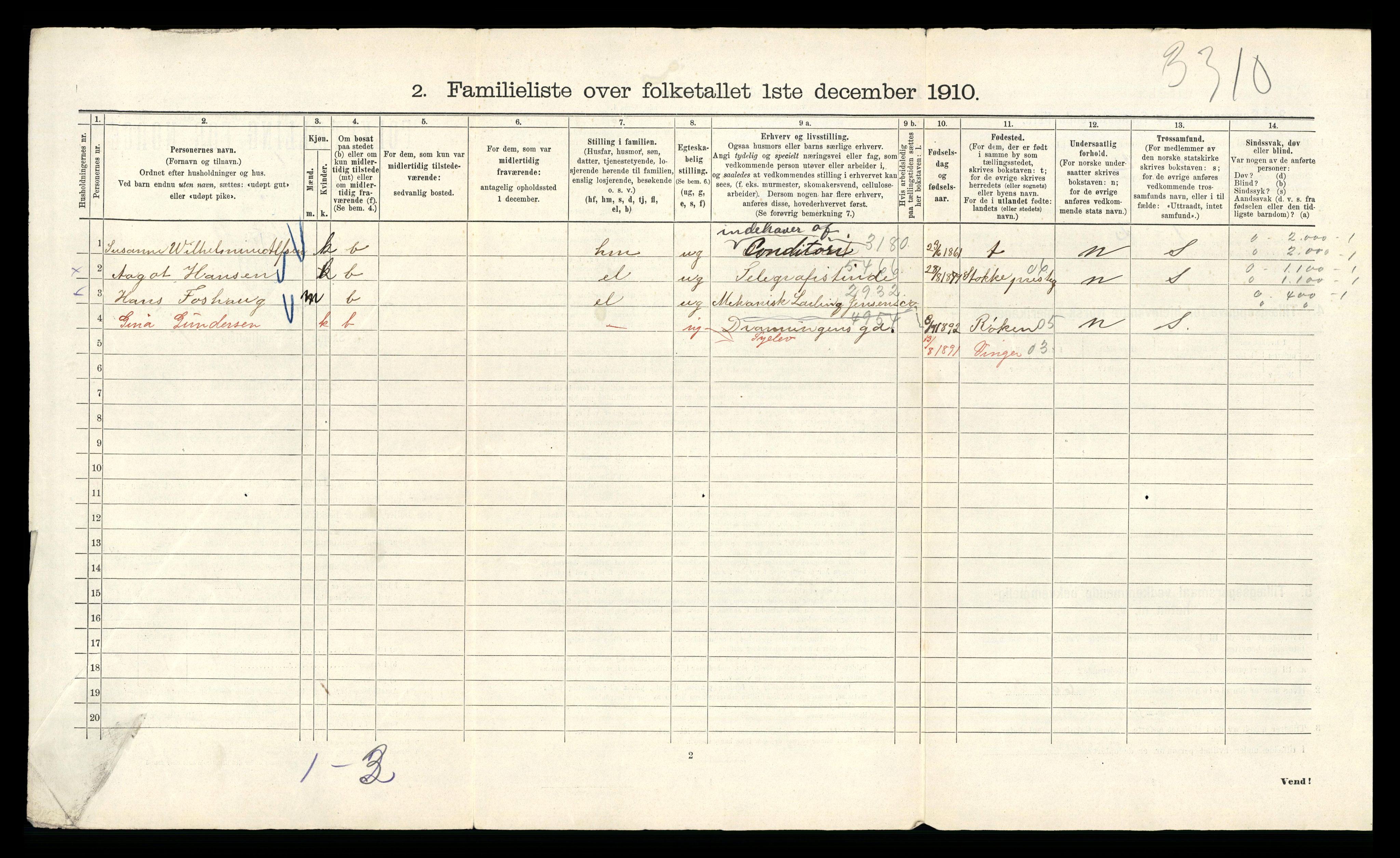 RA, 1910 census for Kristiania, 1910, p. 37684