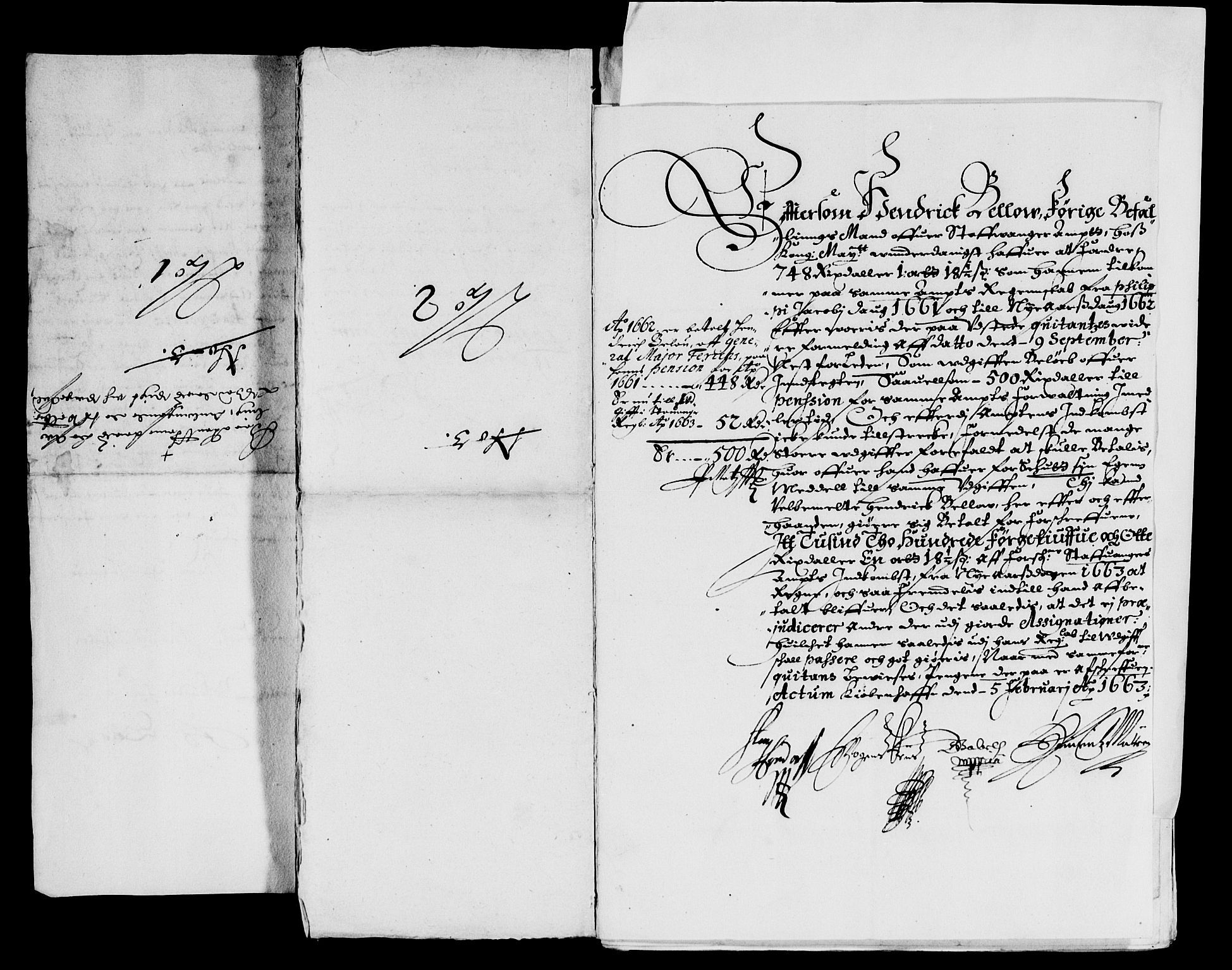 Rentekammeret inntil 1814, Reviderte regnskaper, Lensregnskaper, AV/RA-EA-5023/R/Rb/Rbs/L0047: Stavanger len, 1663-1664